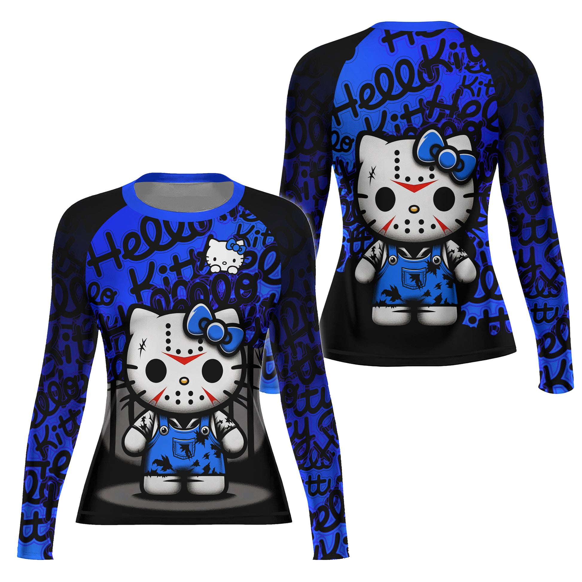 Jason Voorhees Kitty Blue Rash Guard