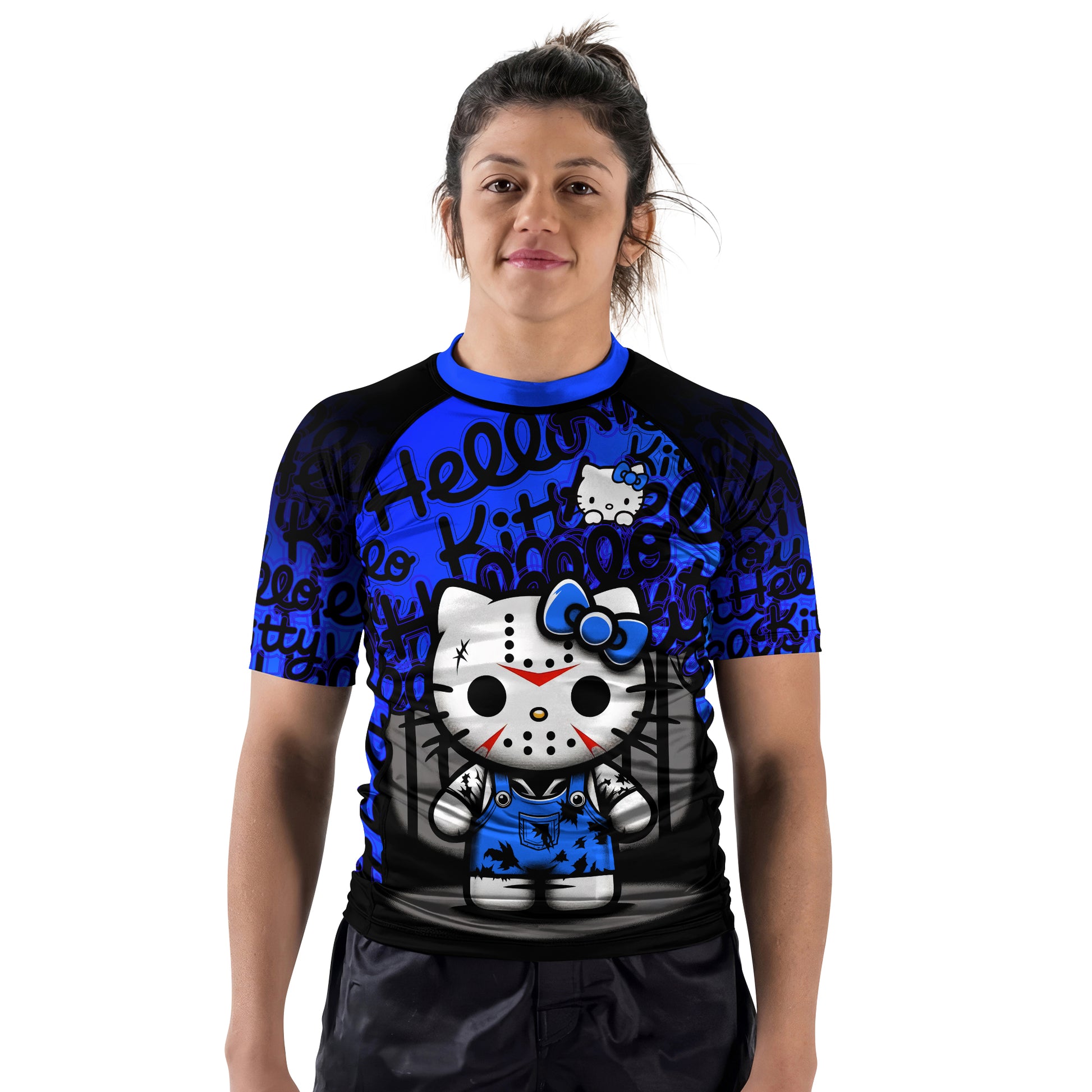 Jason Voorhees Kitty Blue Rash Guard