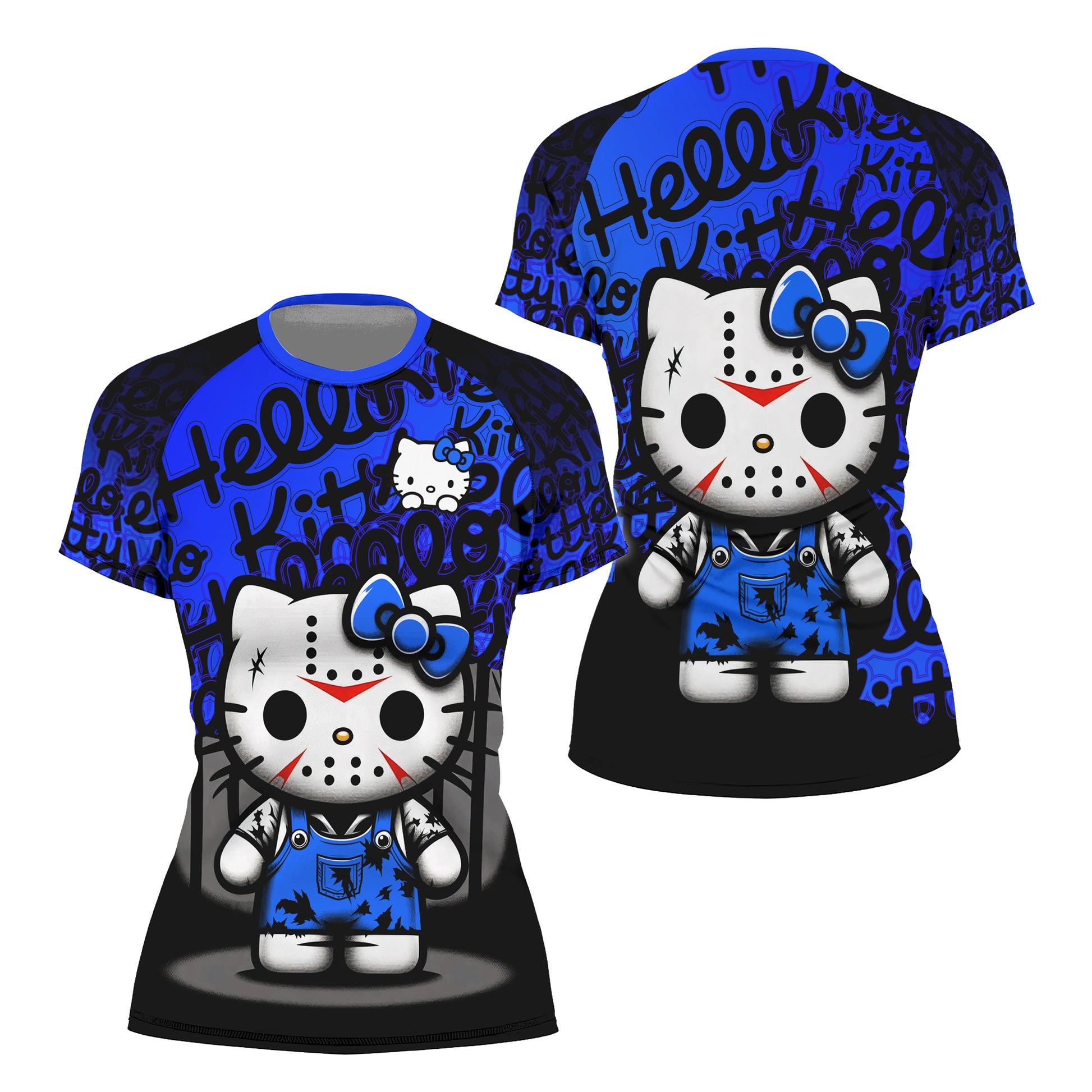 Jason Voorhees Kitty Blue Rash Guard