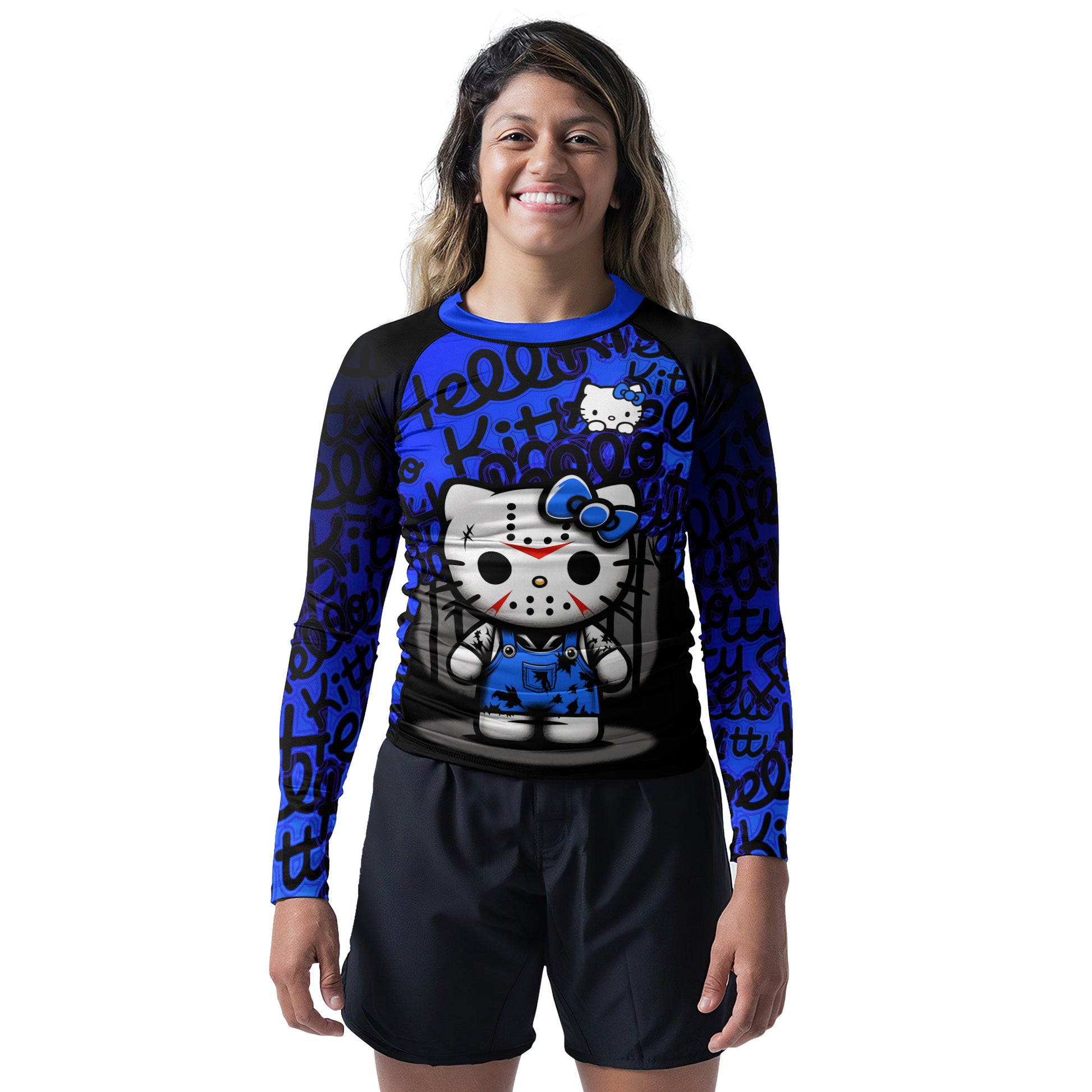 Jason Voorhees Kitty Blue Rash Guard