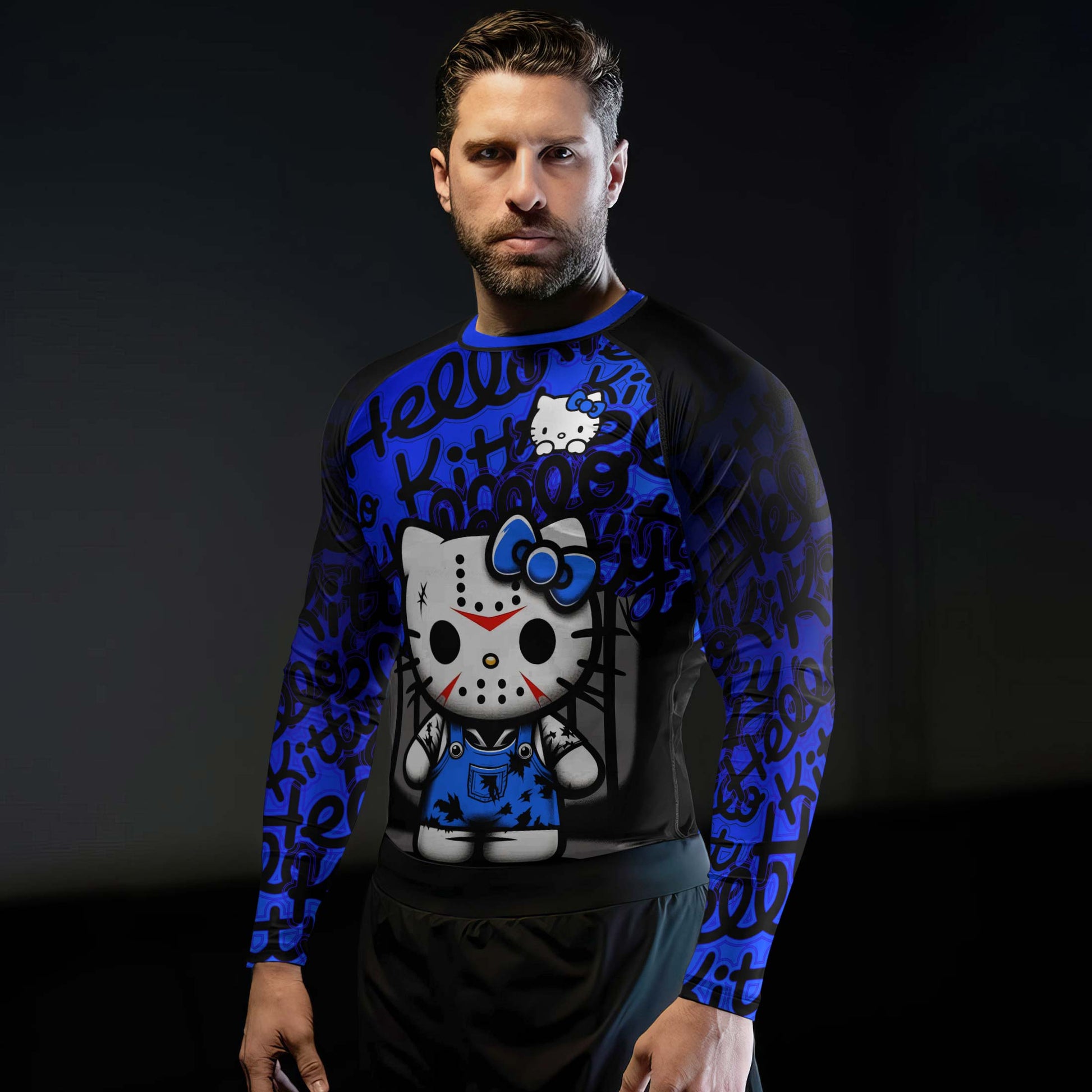 Jason Voorhees Kitty Blue Rash Guard