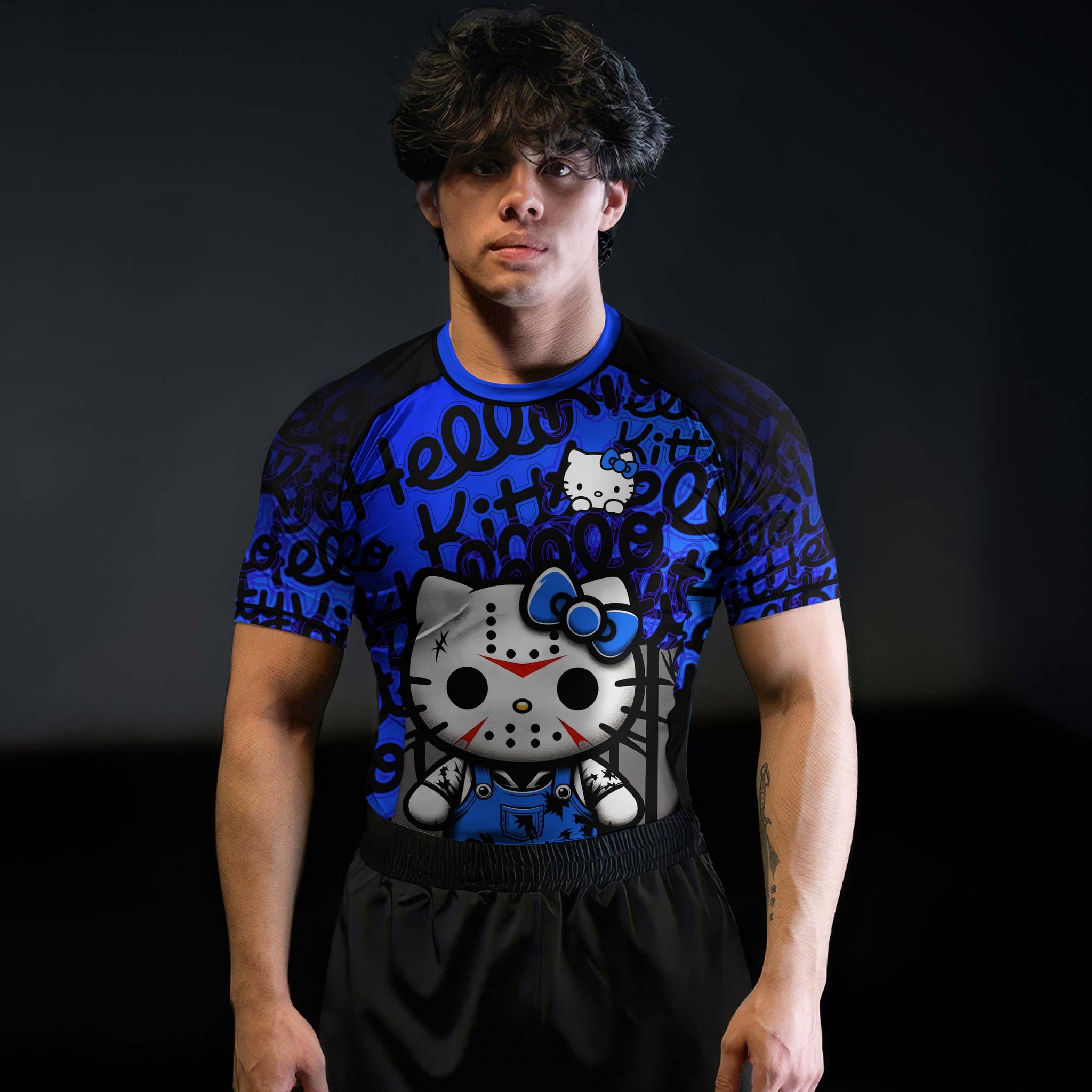 Jason Voorhees Kitty Blue Rash Guard