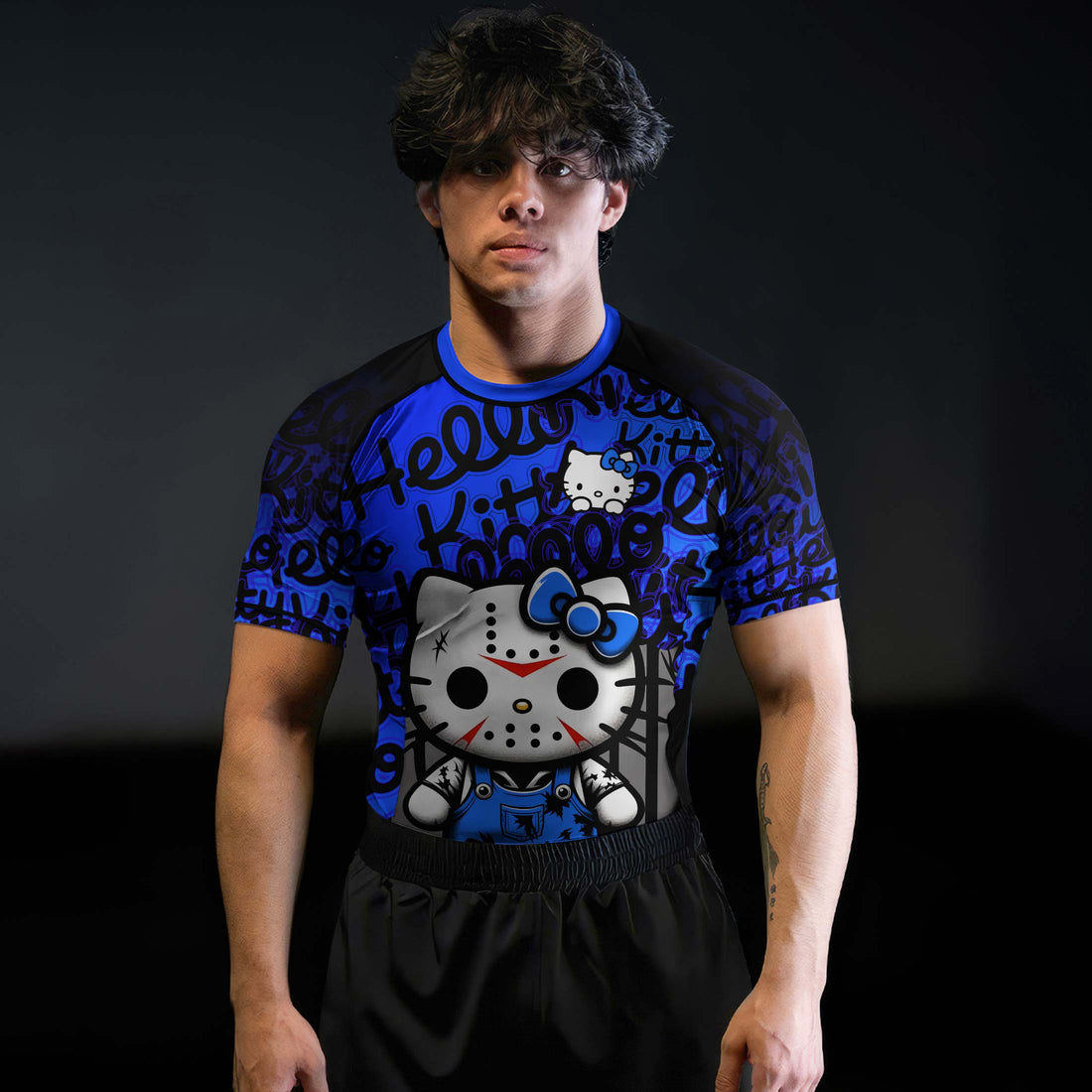 Jason Voorhees Kitty Blue Rash Guard