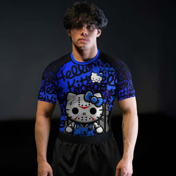 Jason Voorhees Kitty Blue Rash Guard