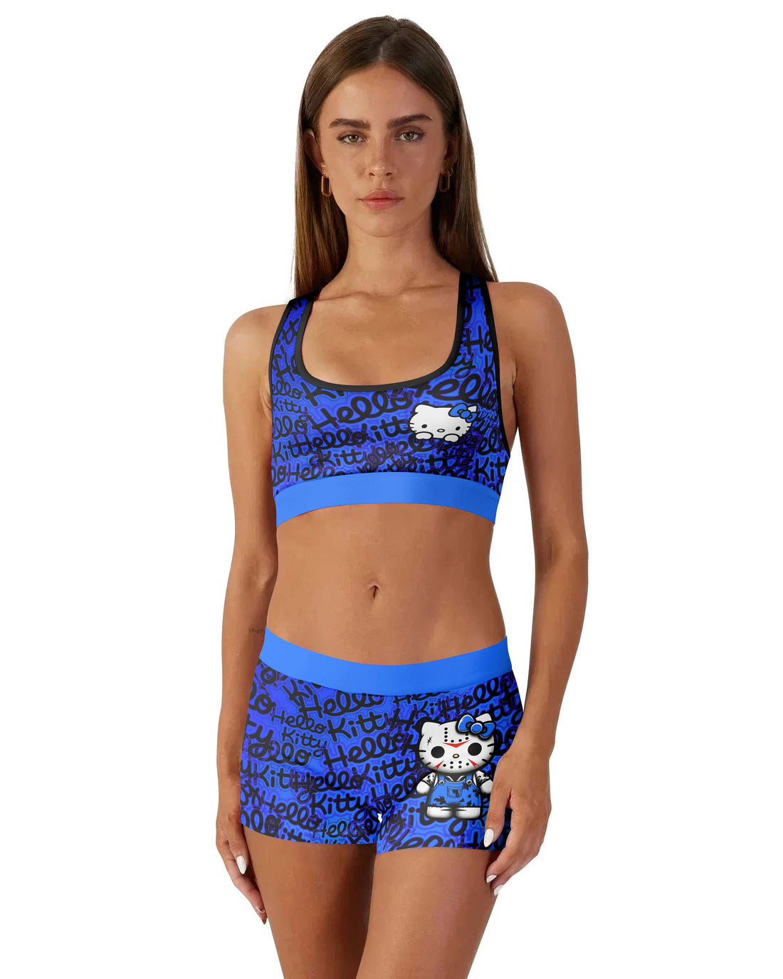 Jason Voorhees Kitty Blue Women's Workout Set