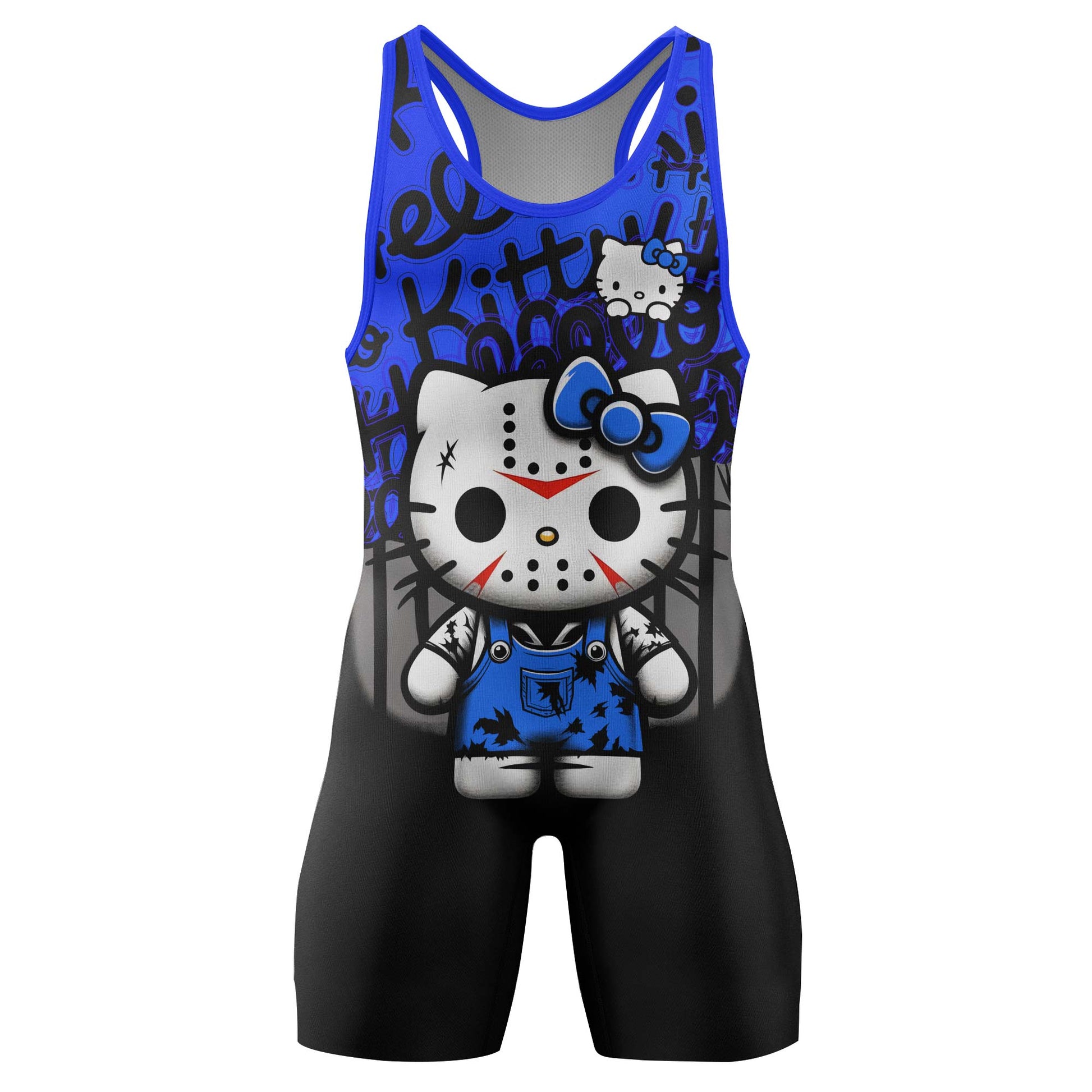 Jason Voorhees Kitty Blue Wrestling Singlet
