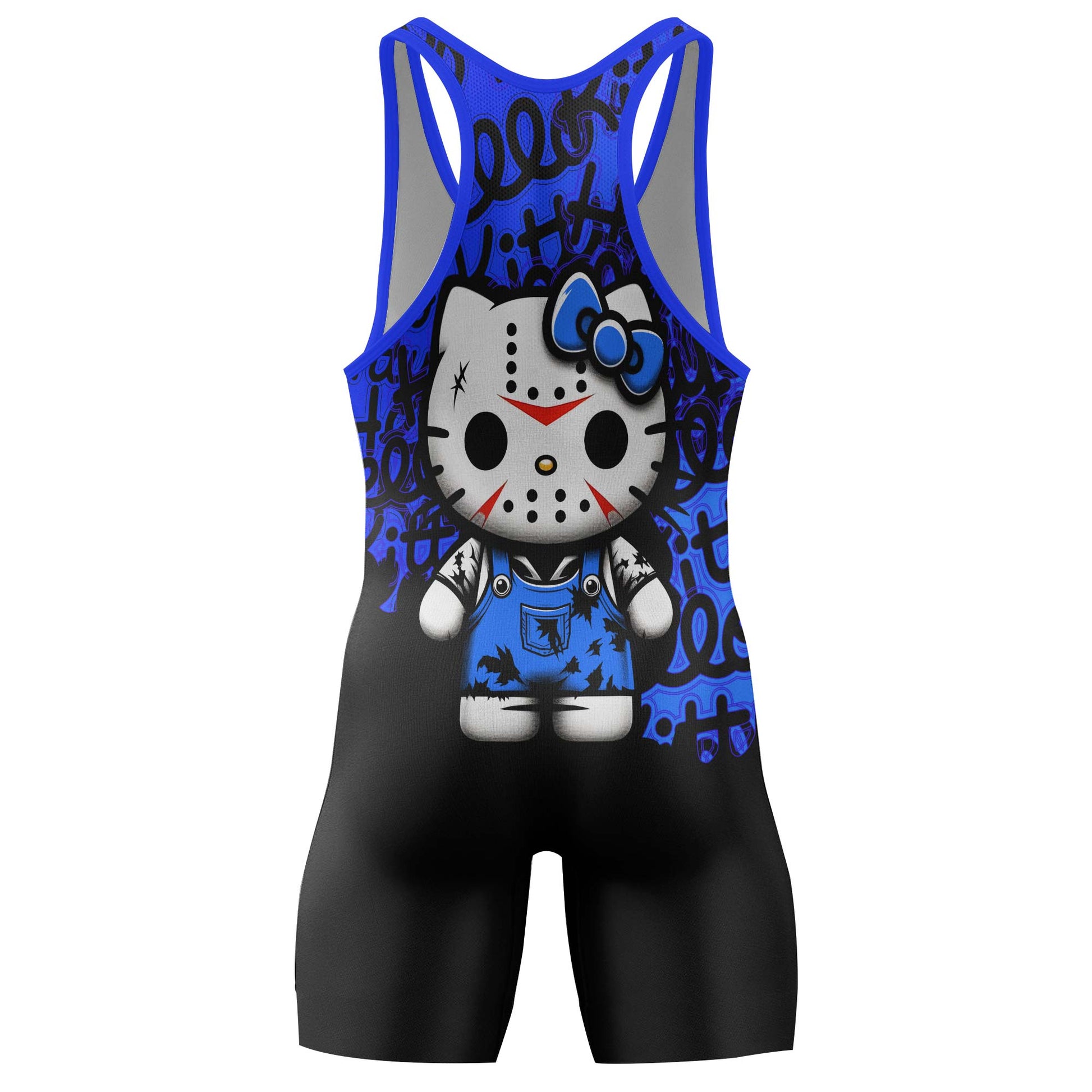 Jason Voorhees Kitty Blue Wrestling Singlet