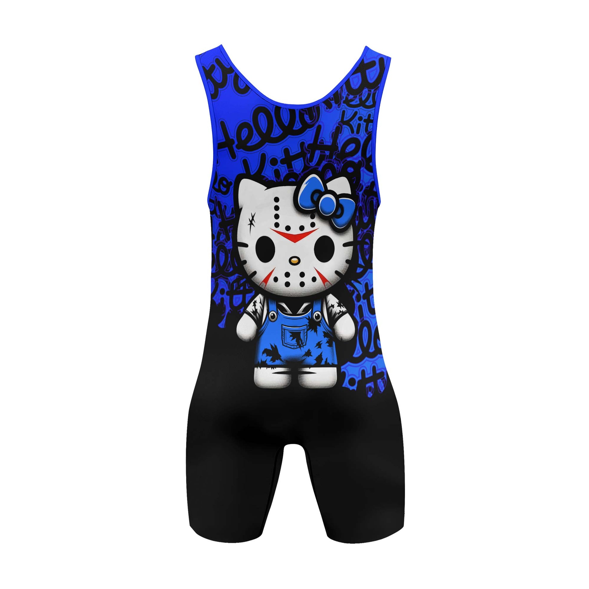 Jason Voorhees Kitty Blue Wrestling Singlet