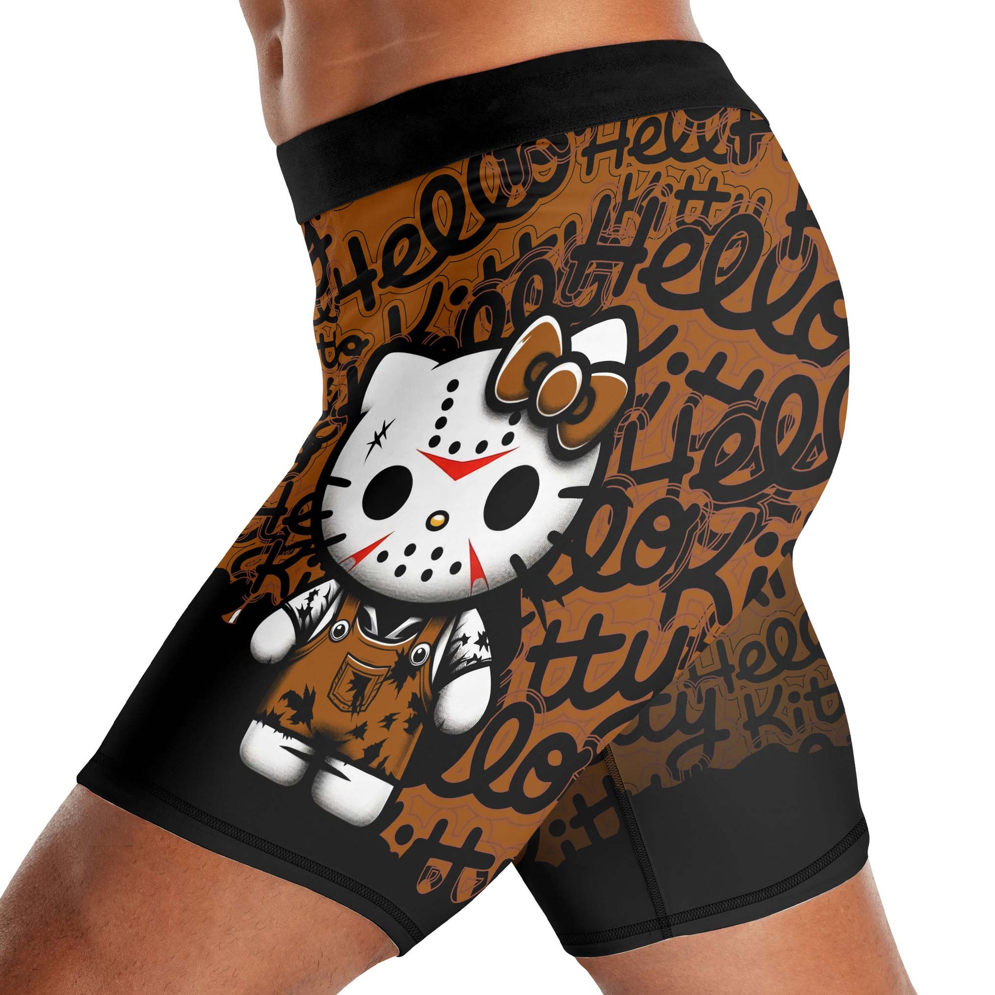 Jason Voorhees Kitty Brown Compression Shorts