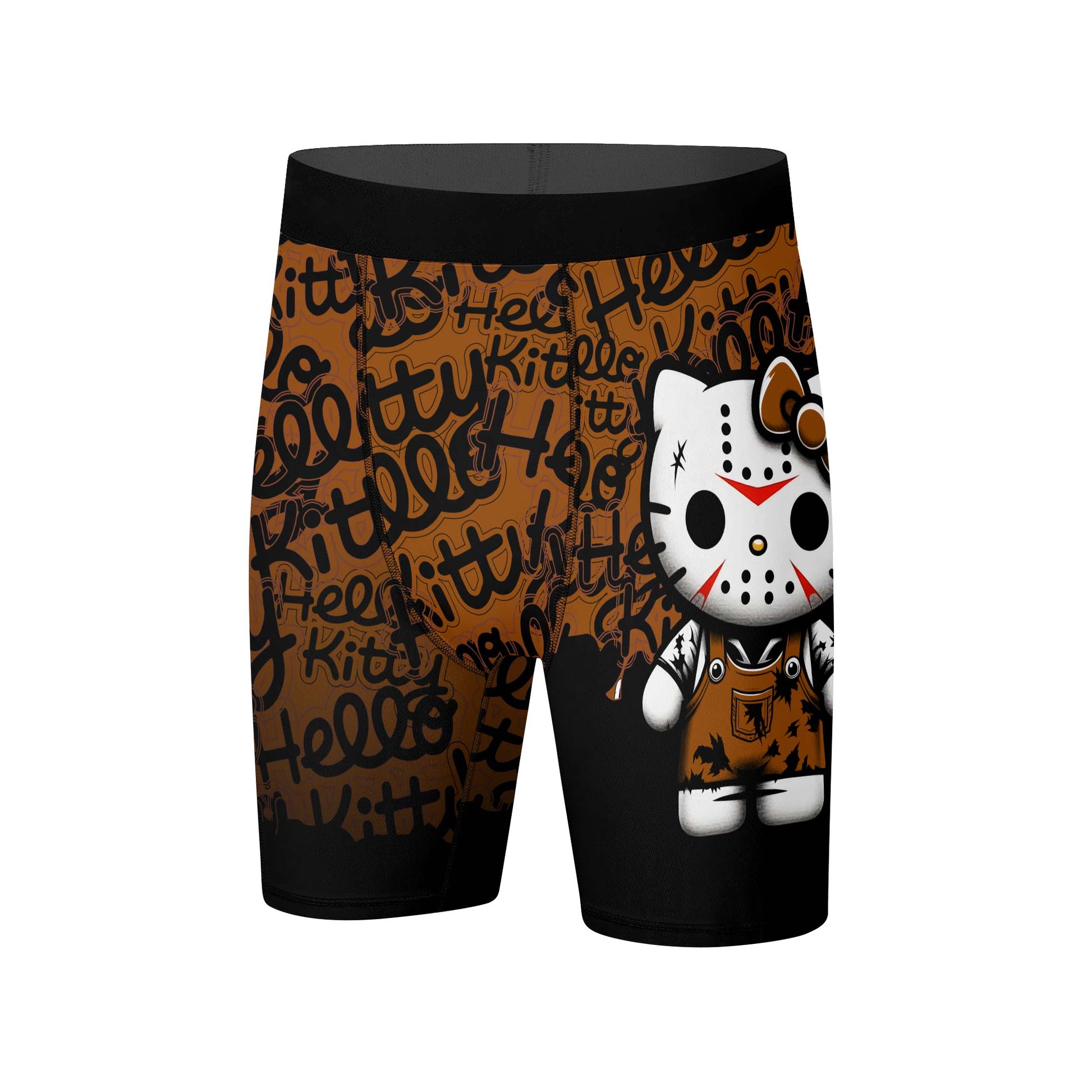 Jason Voorhees Kitty Brown Compression Shorts