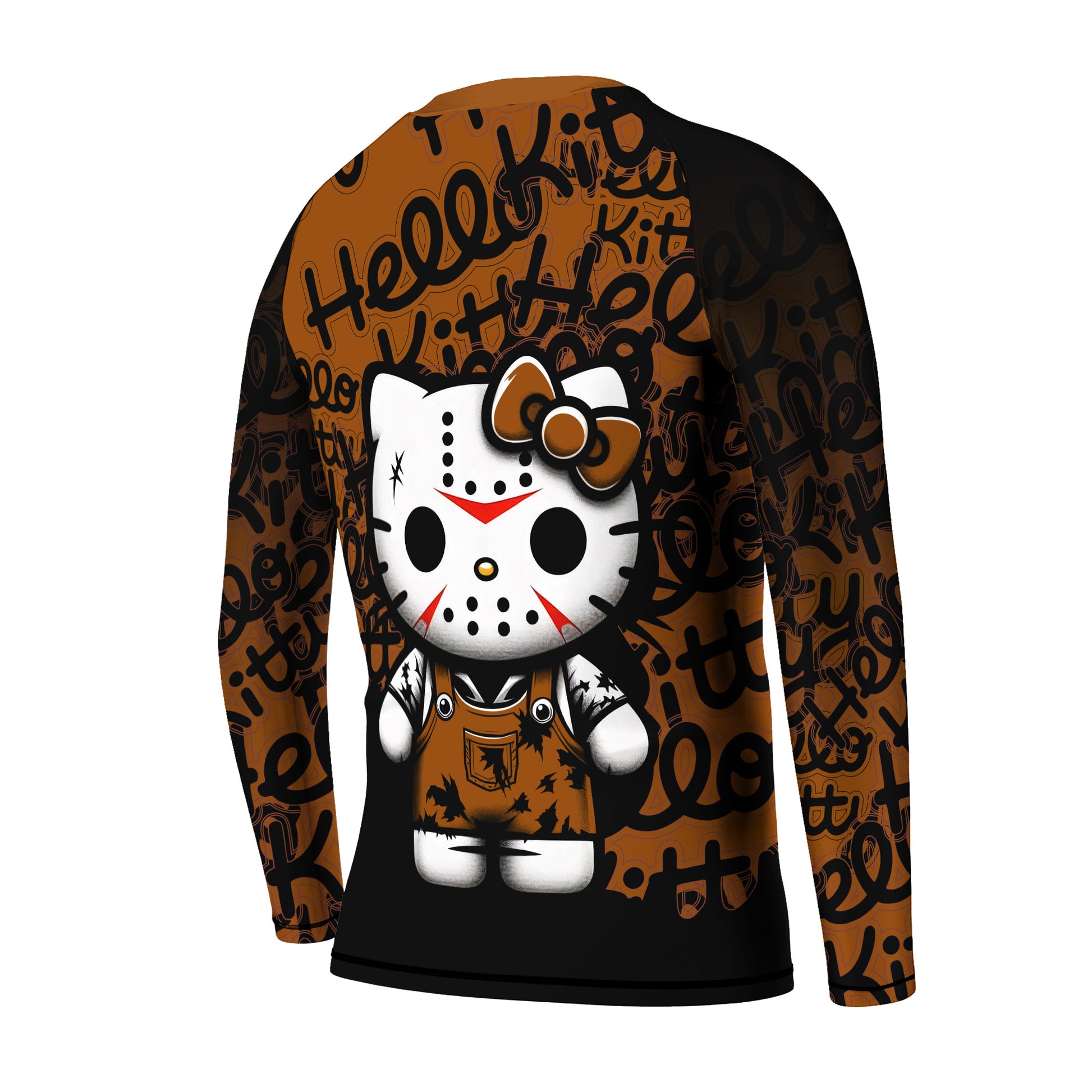 Jason Voorhees Kitty Brown Kids Rash Guard