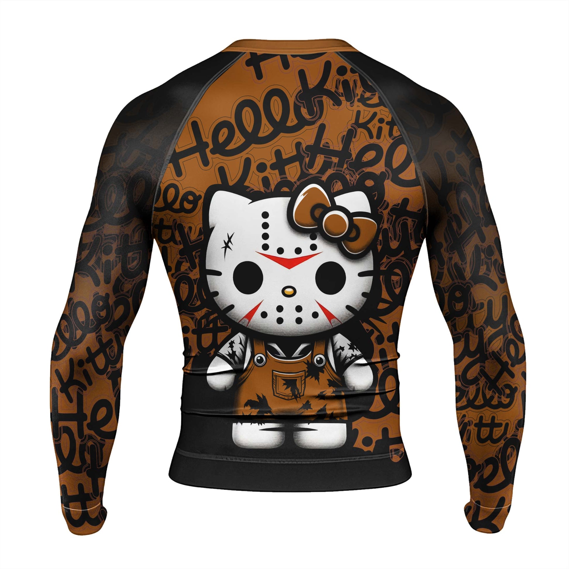Jason Voorhees Kitty Brown Rash Guard