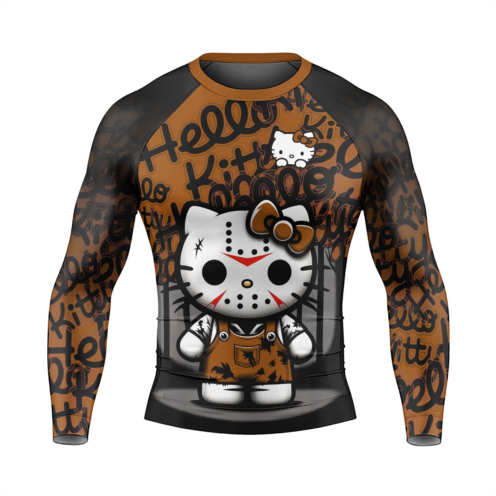 Jason Voorhees Kitty Brown Rash Guard