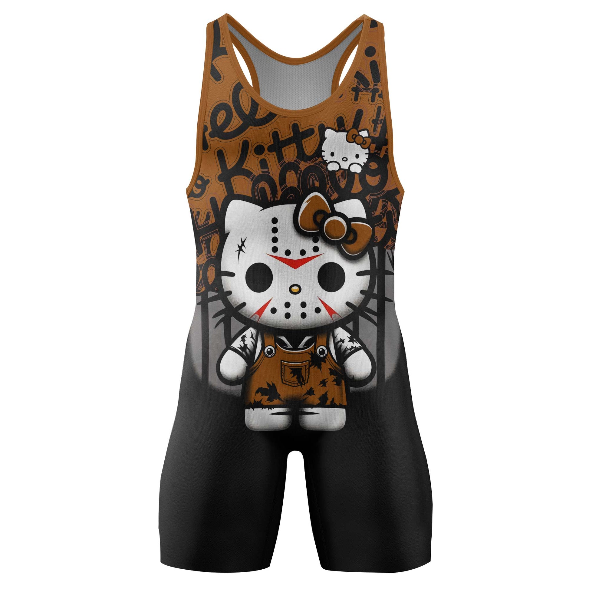 Jason Voorhees Kitty Brown Wrestling Singlet