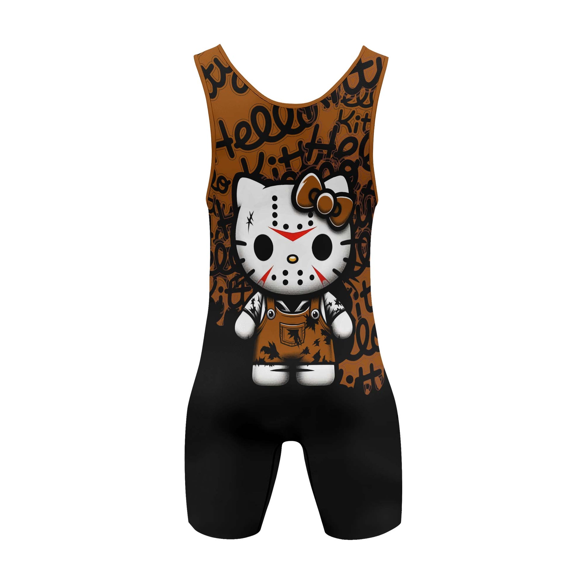 Jason Voorhees Kitty Brown Wrestling Singlet