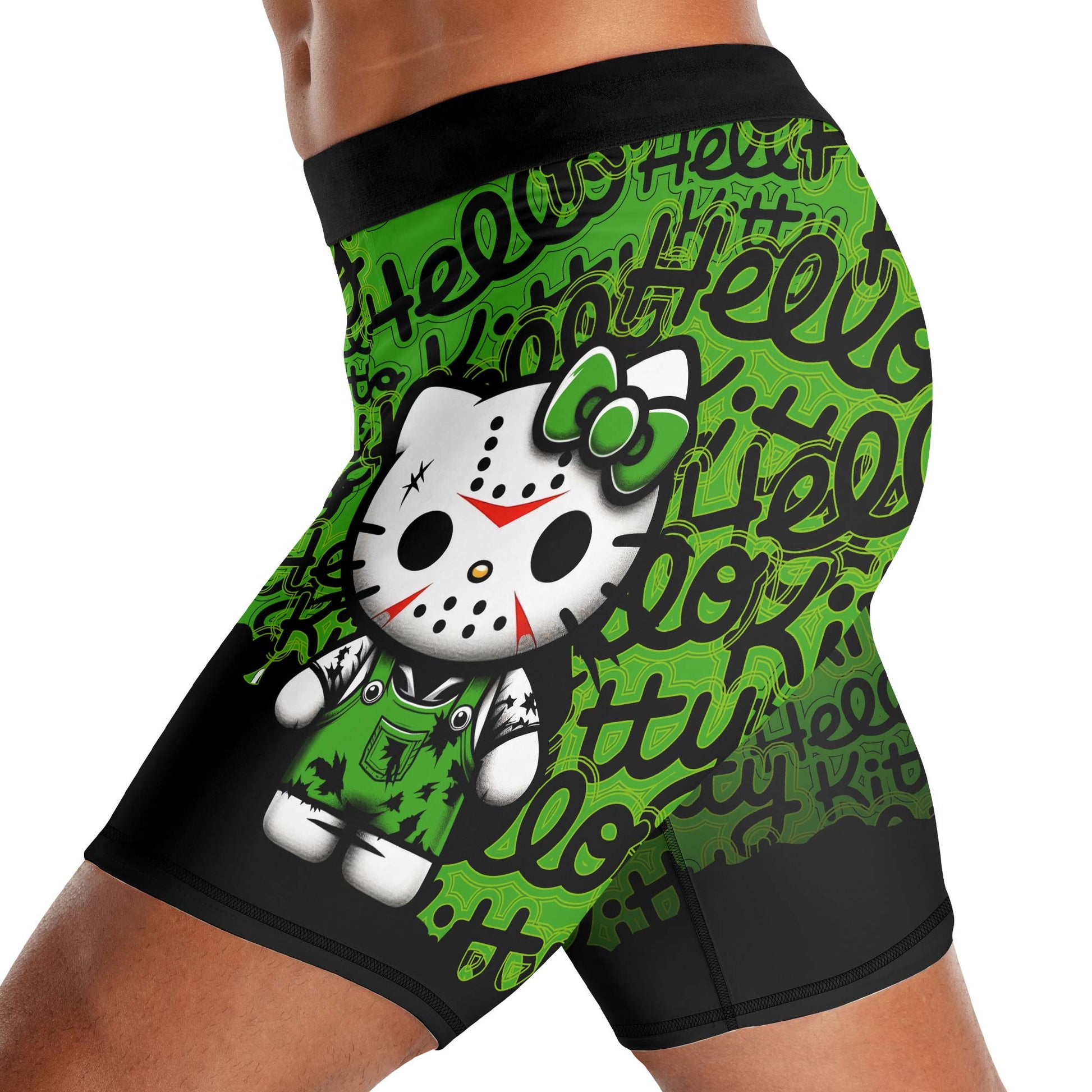 Jason Voorhees Kitty Green Compression Shorts