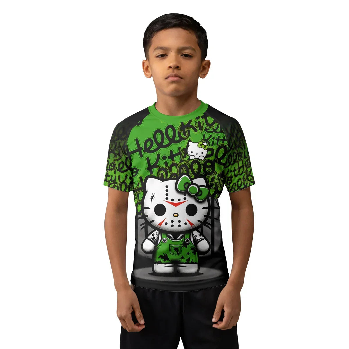 Jason Voorhees Kitty Green Kids Rash Guard
