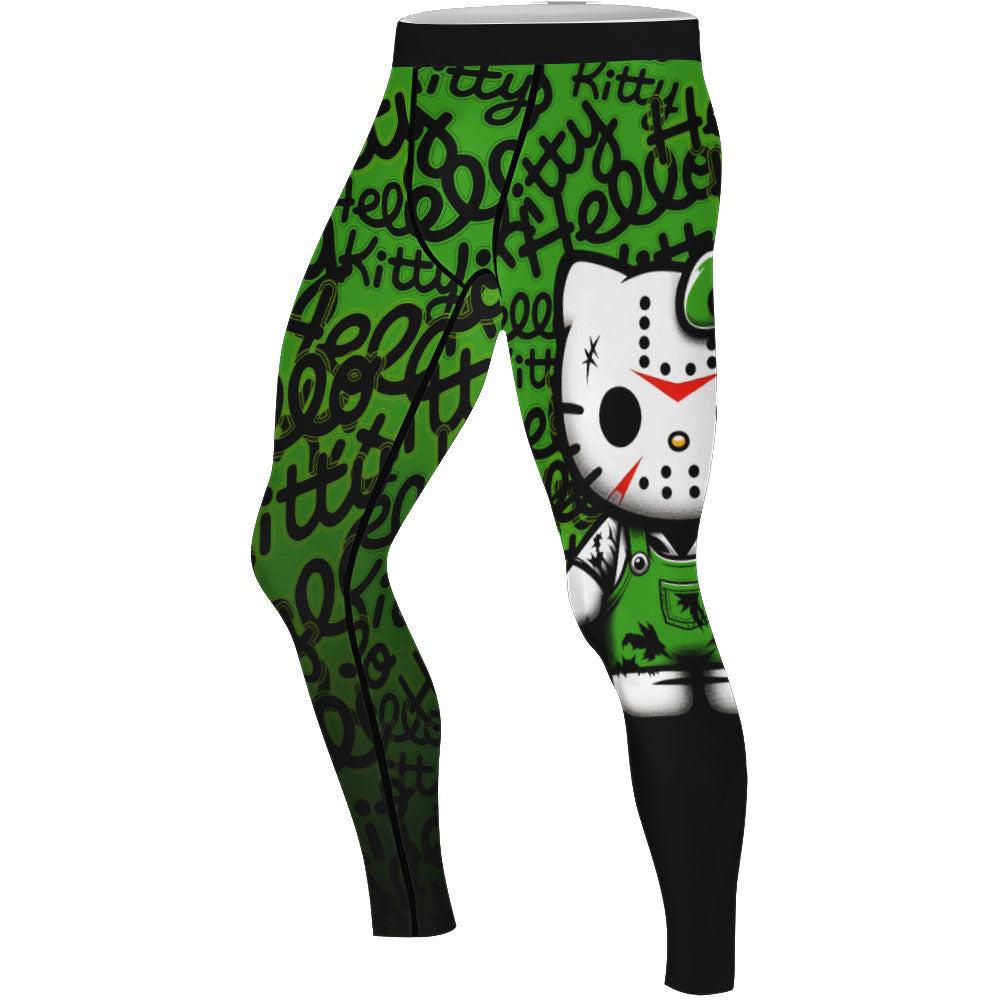 Jason Voorhees Kitty Green Men's Compression Leggings
