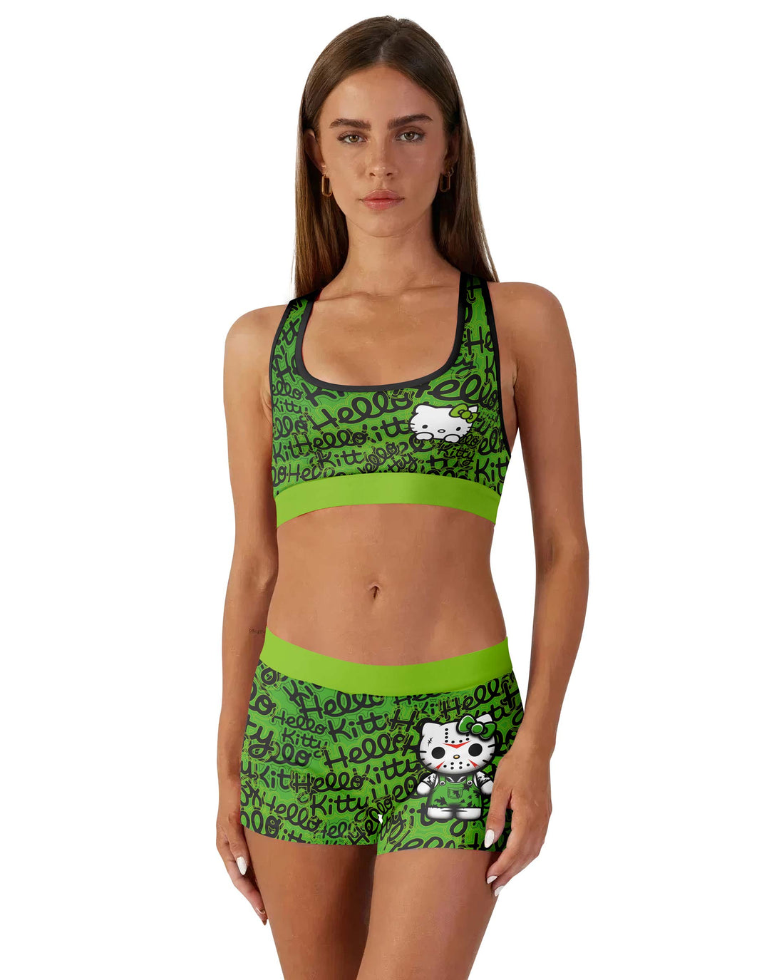 Jason Voorhees Kitty Green Women's Workout Set