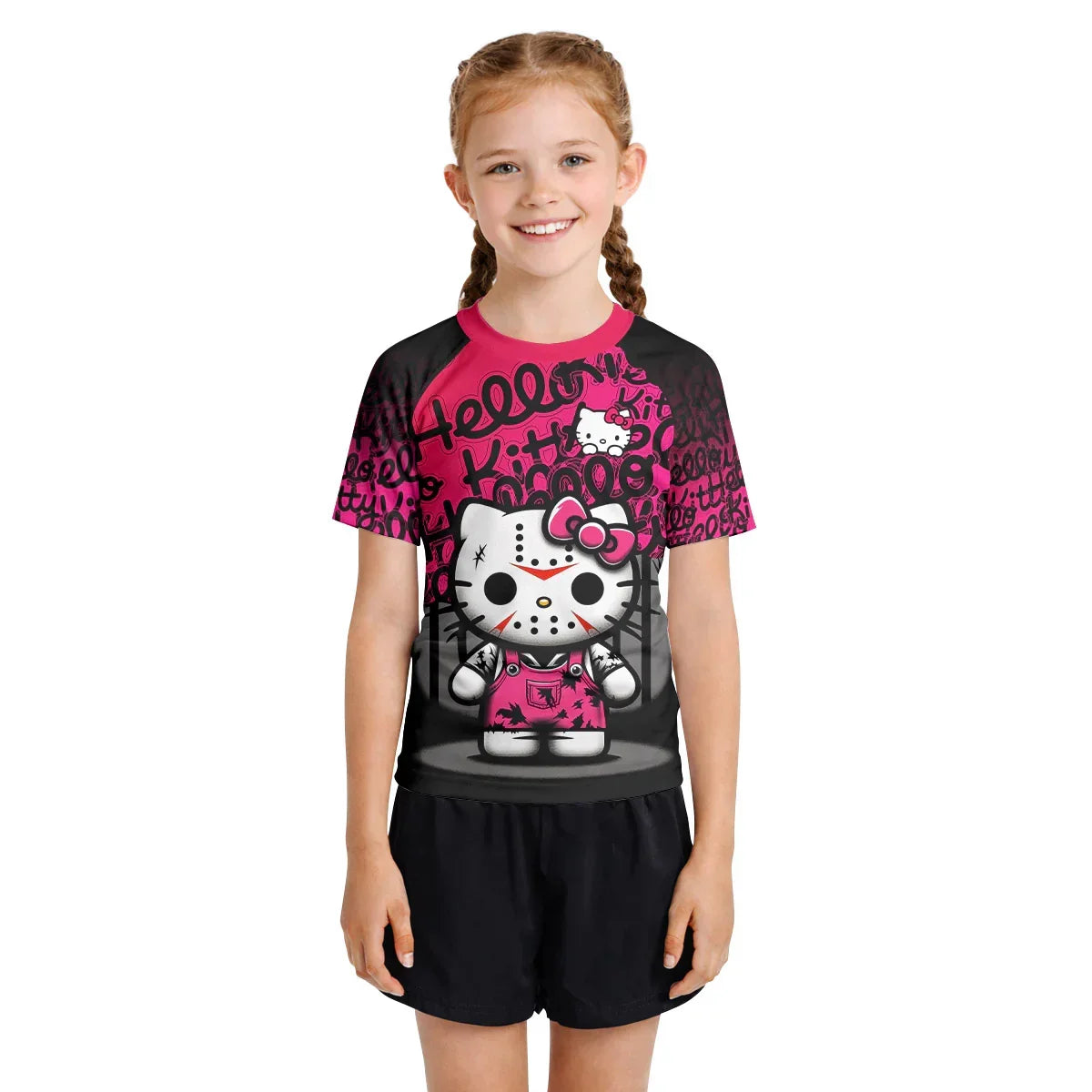 Jason Voorhees Kitty Kids Rash Guard