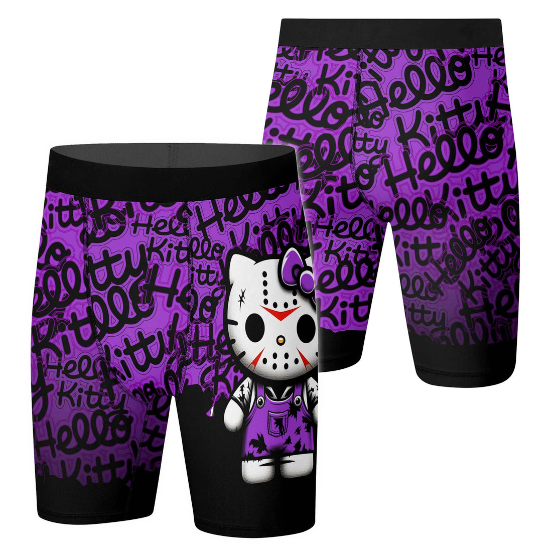 Jason Voorhees Kitty Purple Compression Shorts