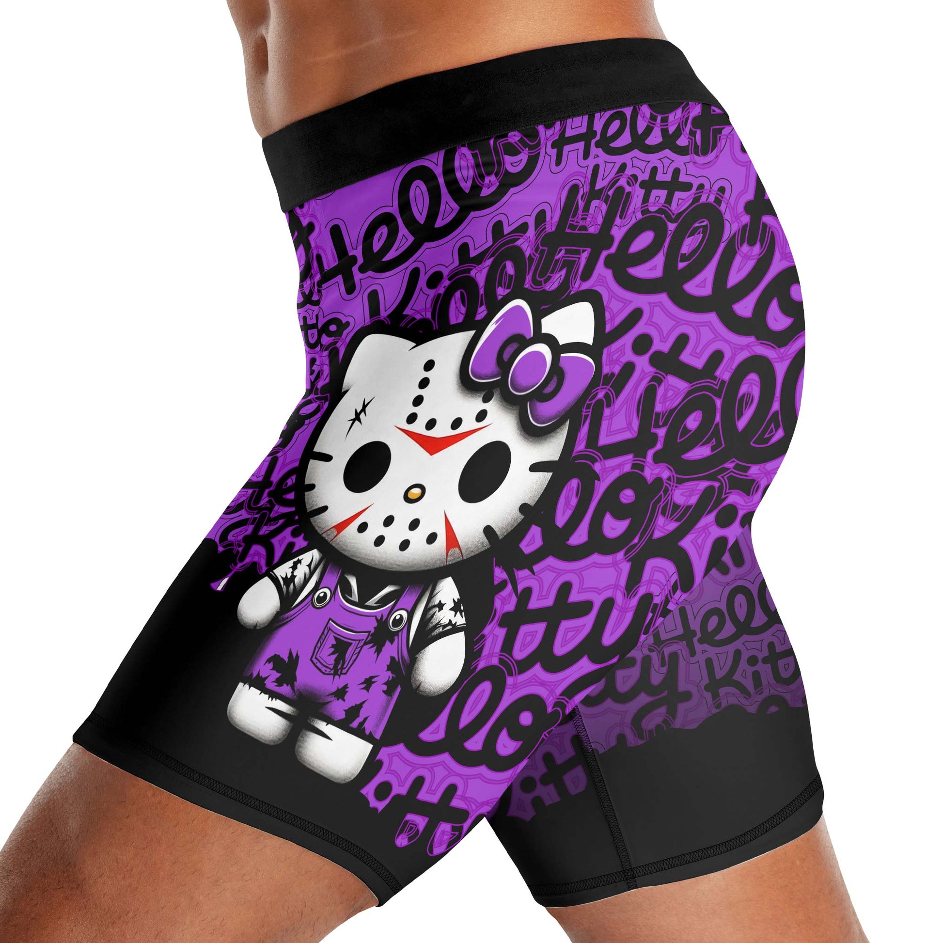 Jason Voorhees Kitty Purple Compression Shorts