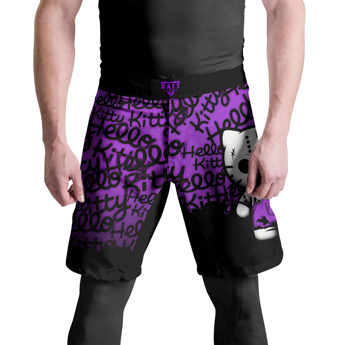 Jason Voorhees Kitty Purple Fight Shorts