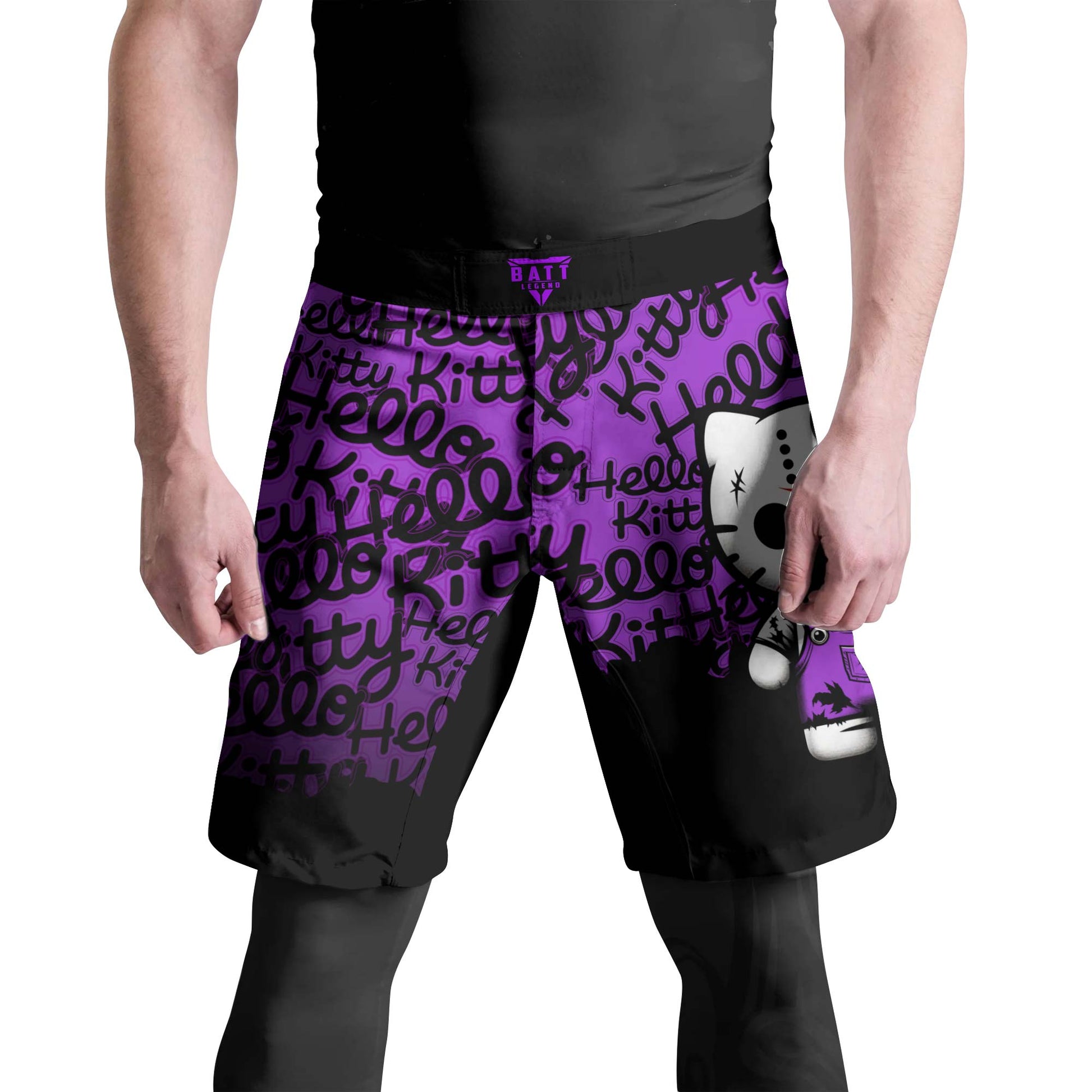 Jason Voorhees Kitty Purple Fight Shorts