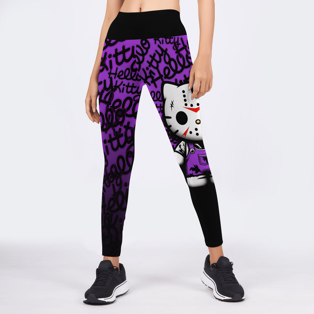 Jason Voorhees Kitty Purple Leggings