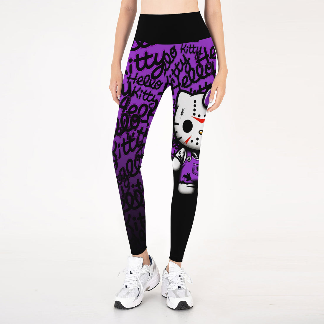 Jason Voorhees Kitty Purple Leggings