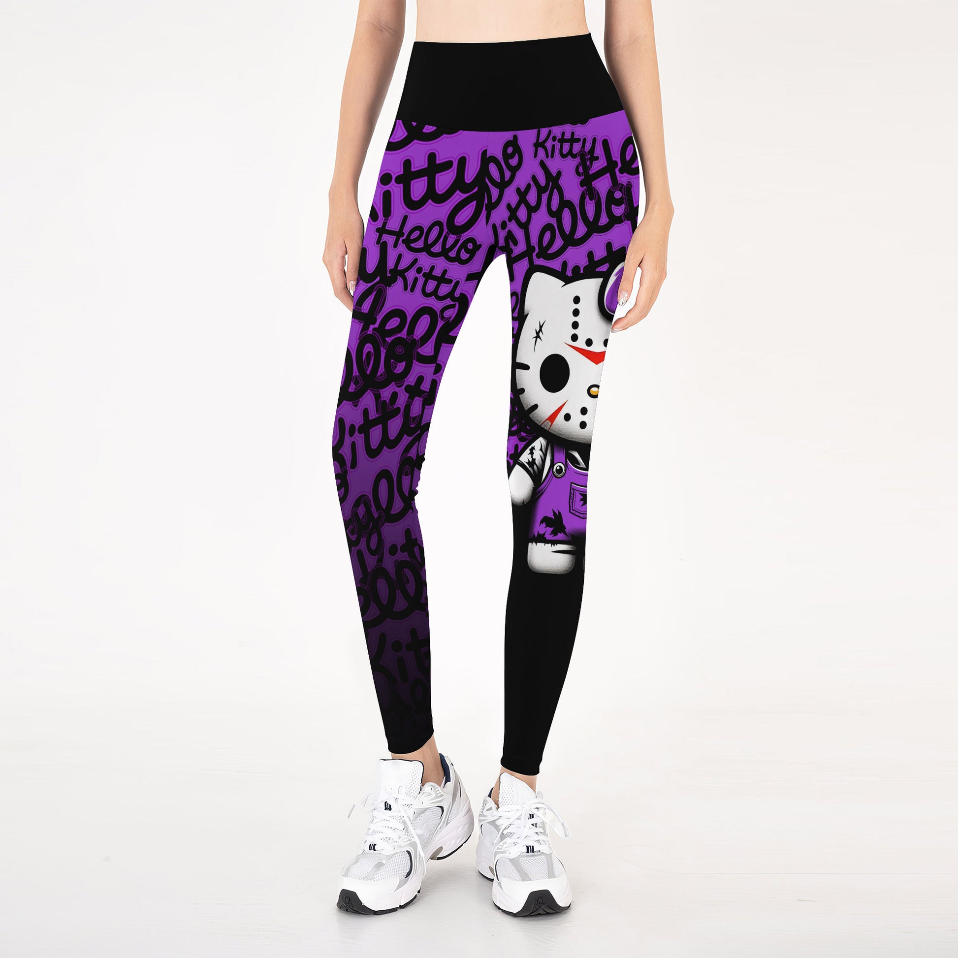 Jason Voorhees Kitty Purple Leggings