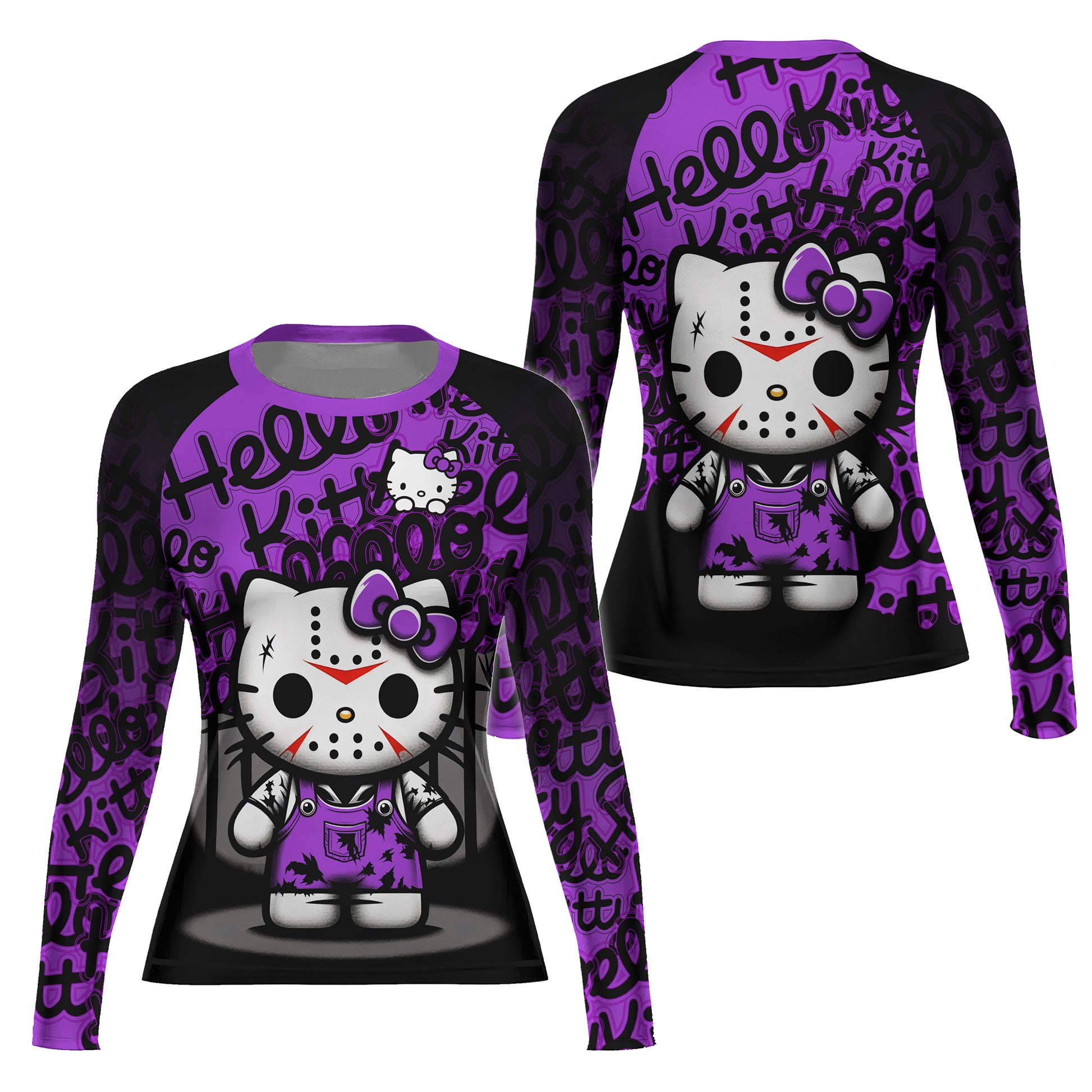 Jason Voorhees Kitty Purple Rash Guard