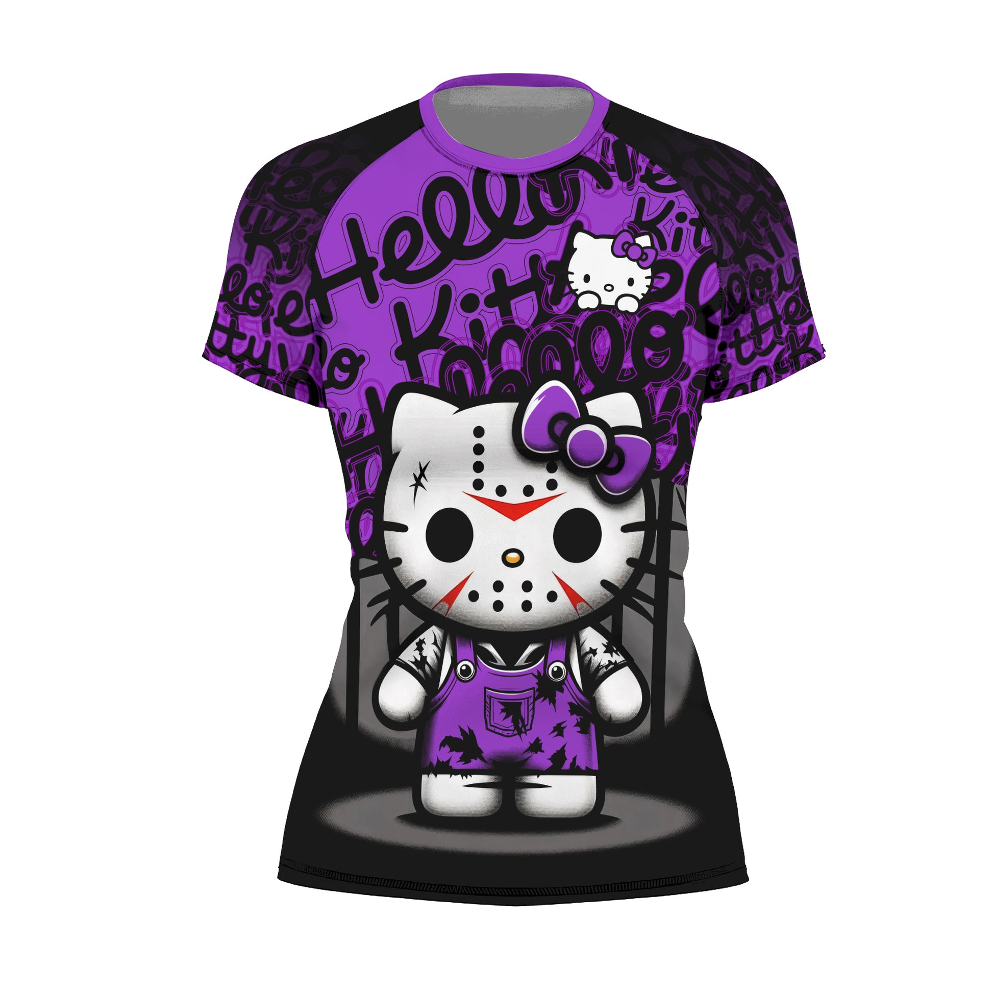 Jason Voorhees Kitty Purple Rash Guard