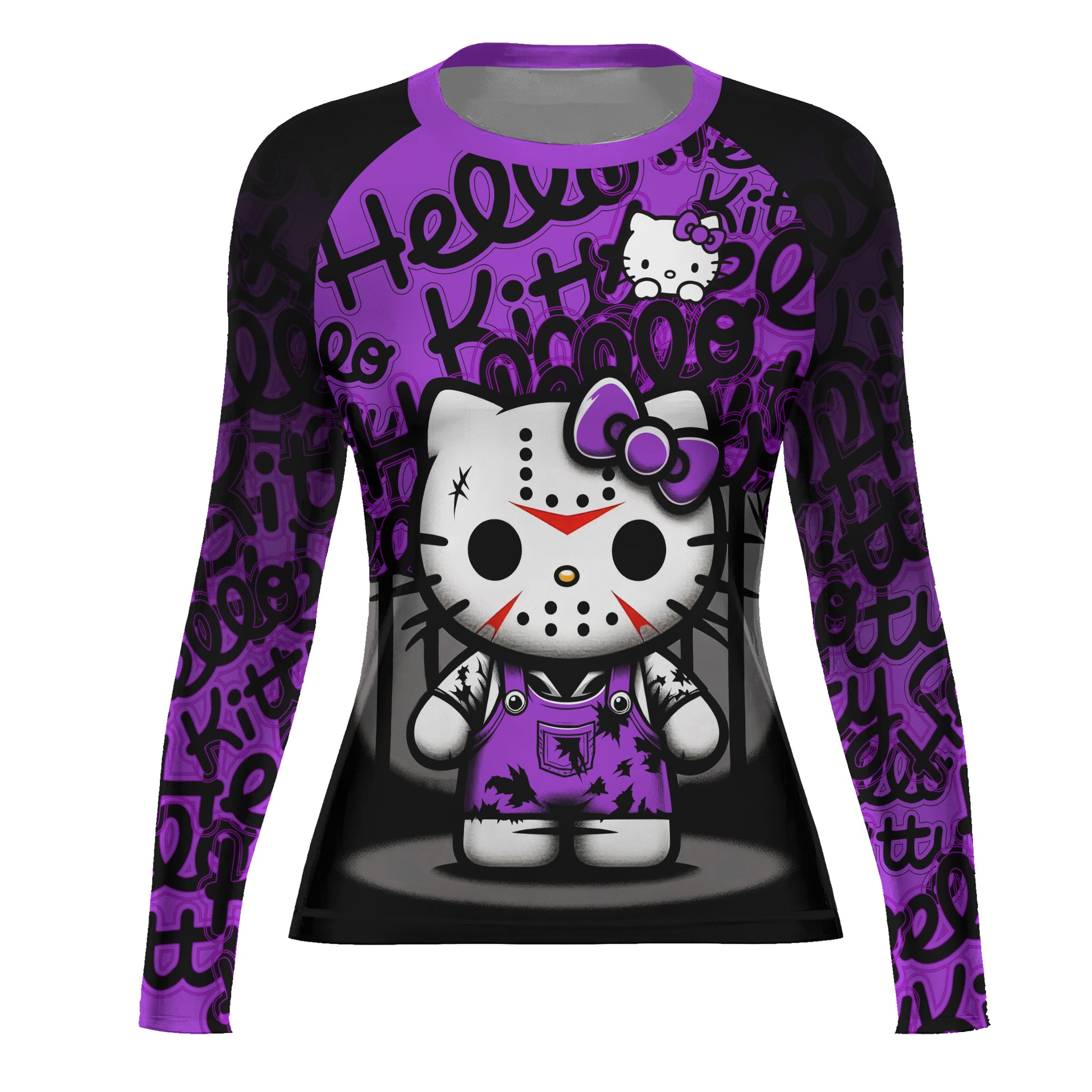 Jason Voorhees Kitty Purple Rash Guard