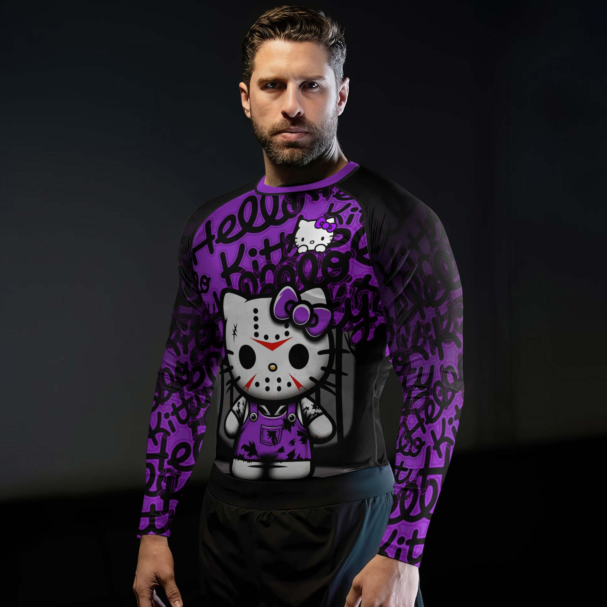 Jason Voorhees Kitty Purple Rash Guard