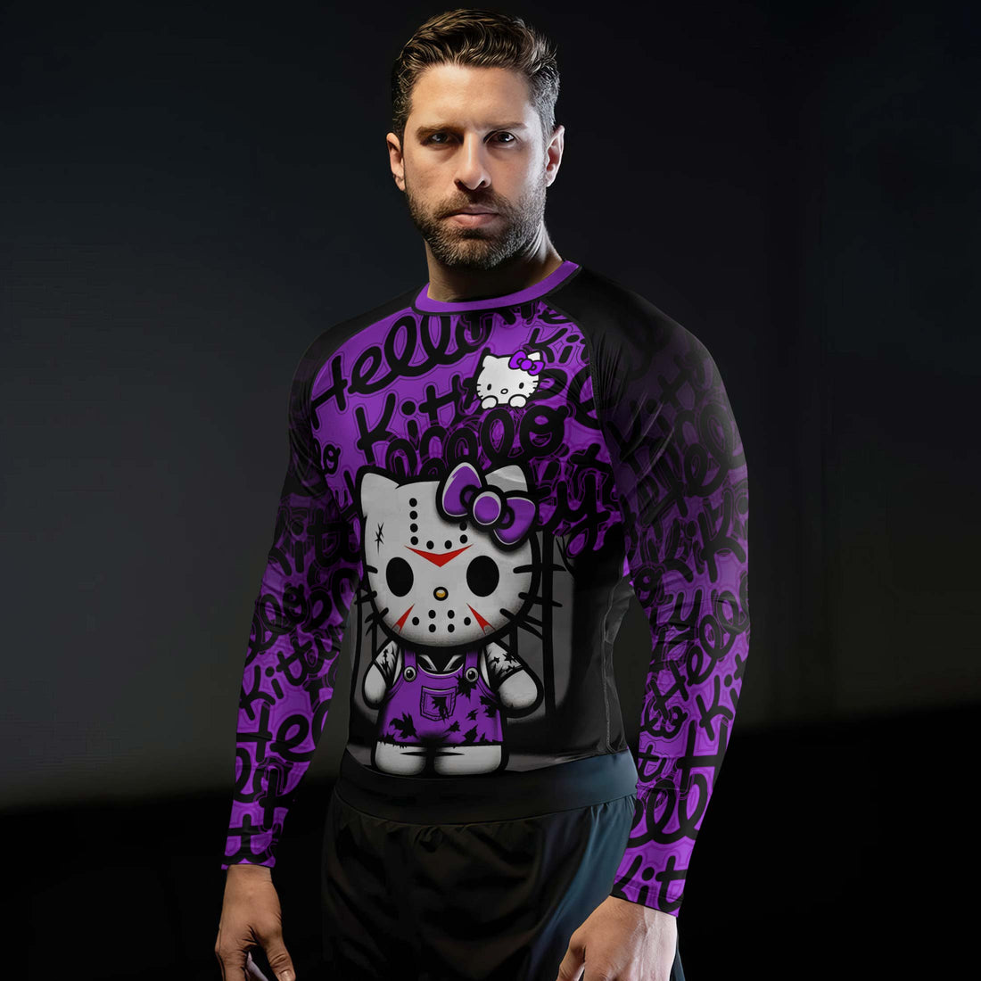 Jason Voorhees Kitty Purple Rash Guard