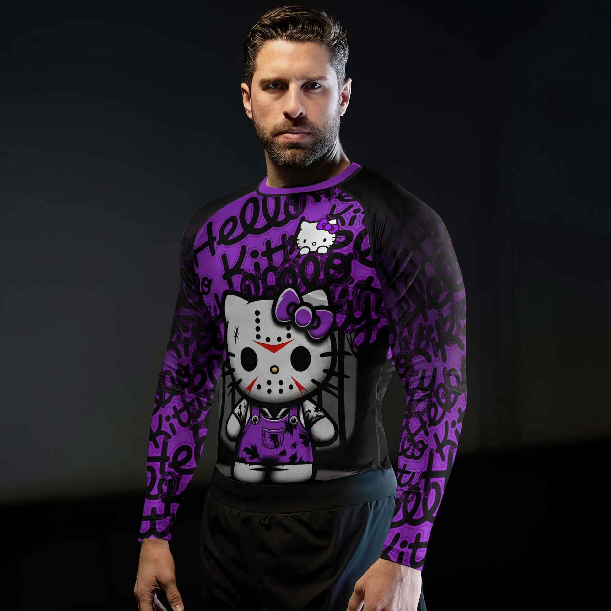 Jason Voorhees Kitty Purple Rash Guard