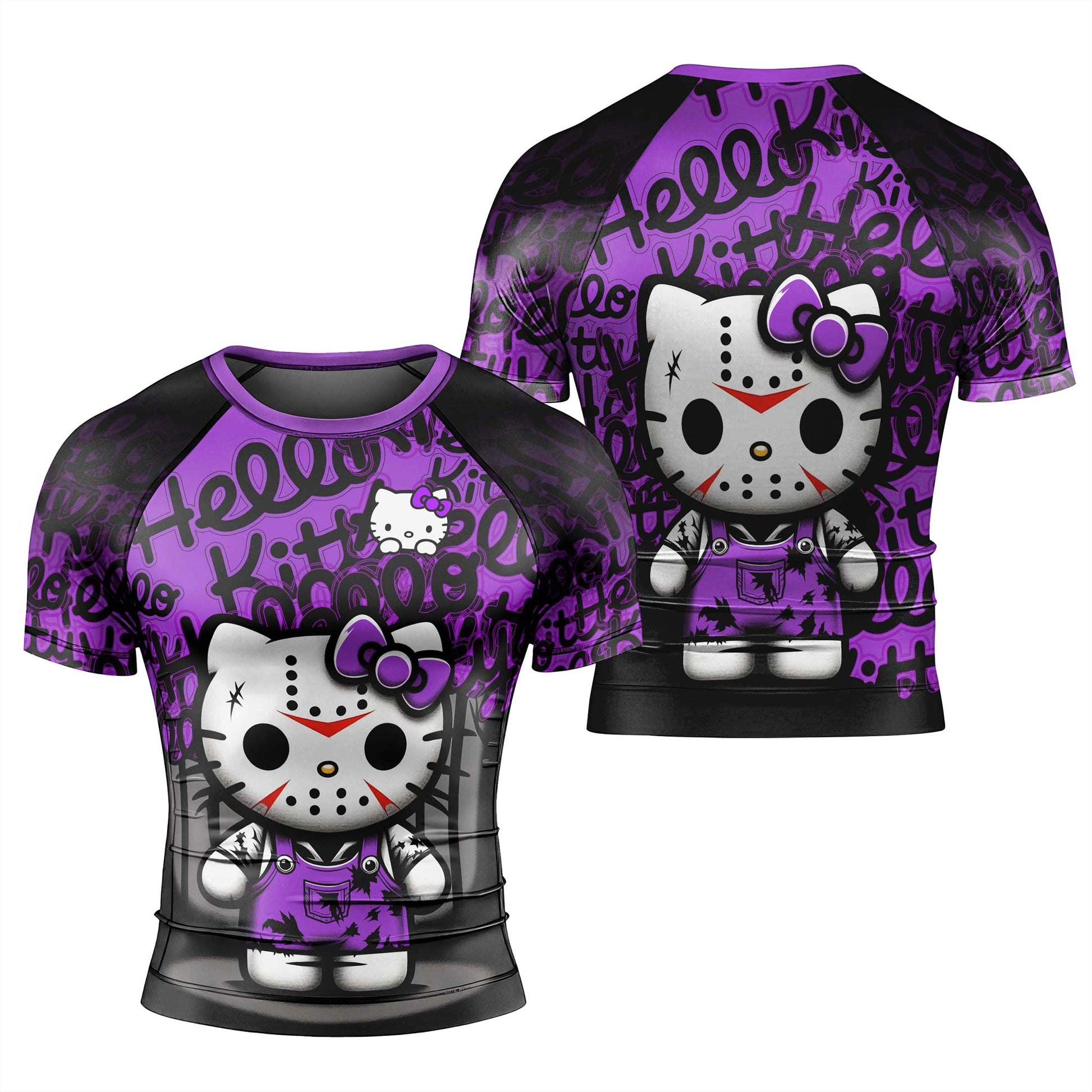Jason Voorhees Kitty Purple Rash Guard