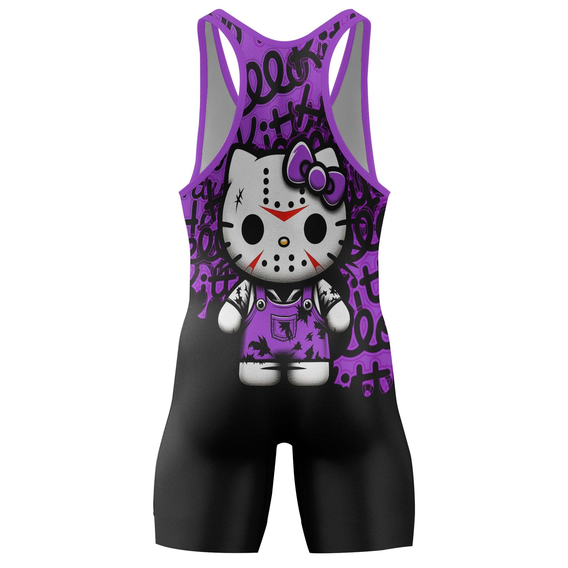Jason Voorhees Kitty Purple Wrestling Singlet