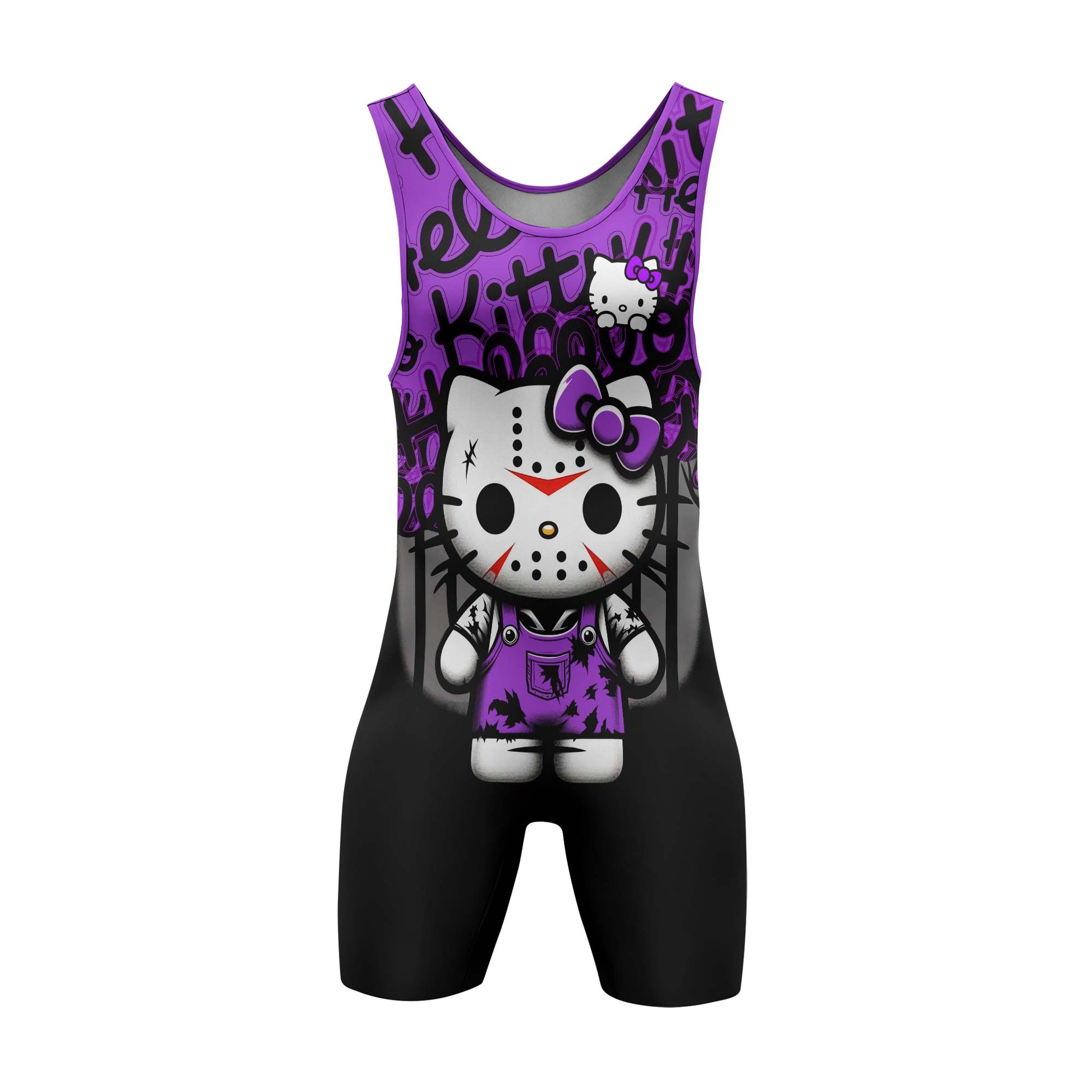 Jason Voorhees Kitty Purple Wrestling Singlet