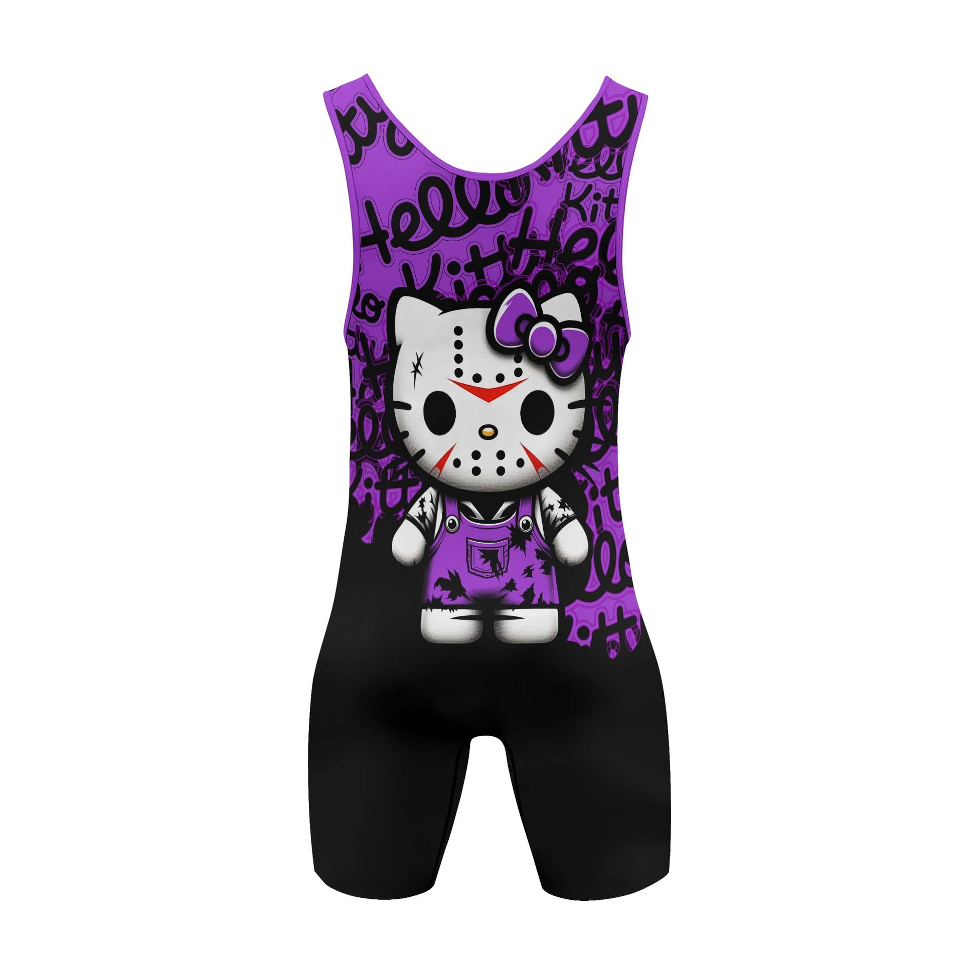 Jason Voorhees Kitty Purple Wrestling Singlet