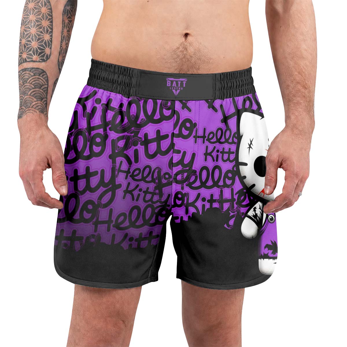 Jason Voorhees Kitty Purple Grappling Shorts