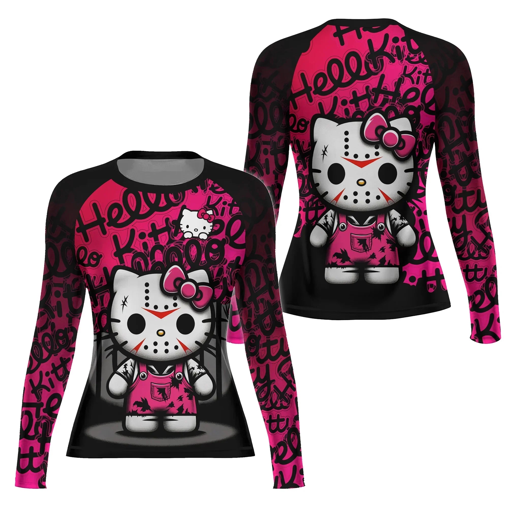 Jason Voorhees Kitty Rash Guard for MMA & Fitness