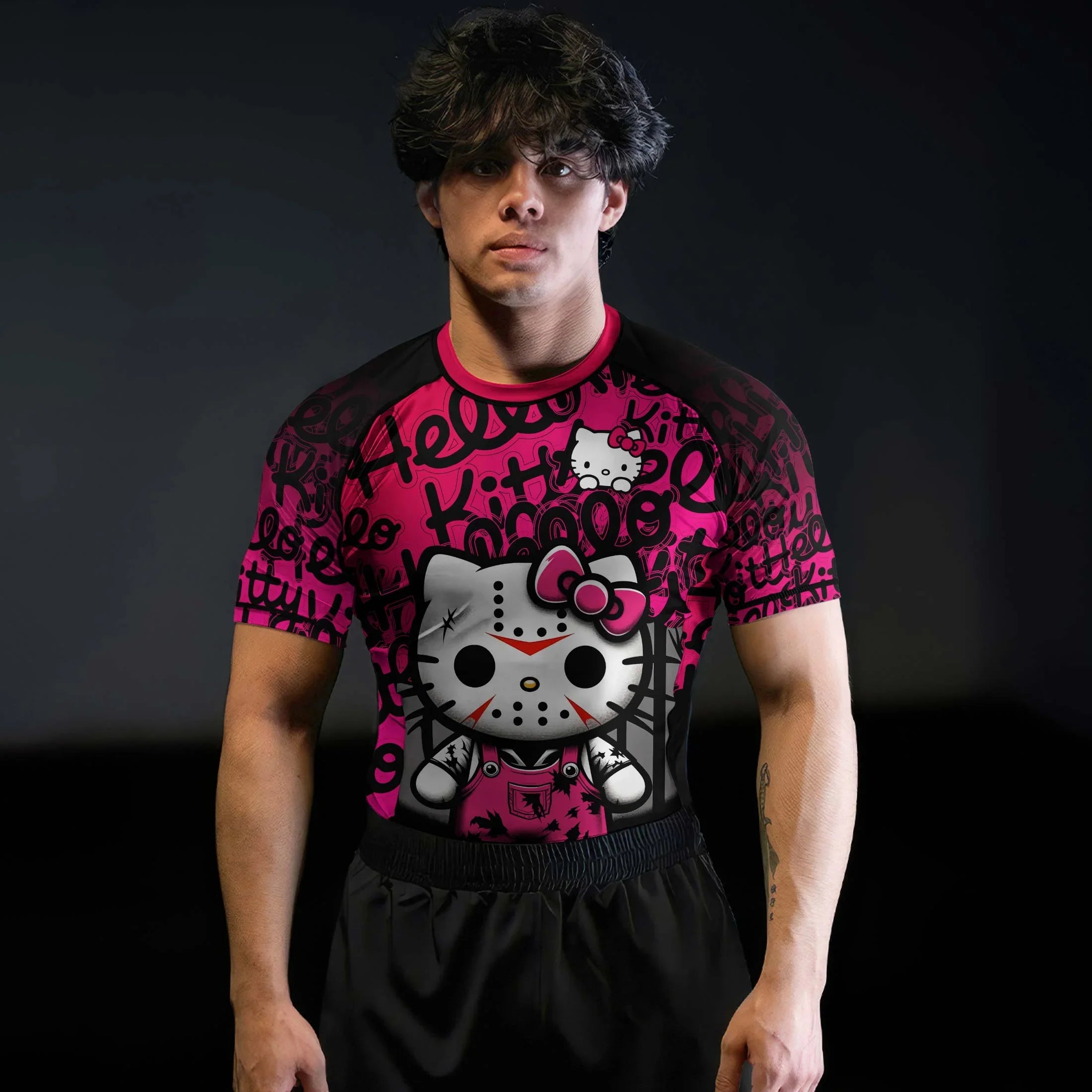 Jason Voorhees Kitty Rash Guard for MMA & Fitness