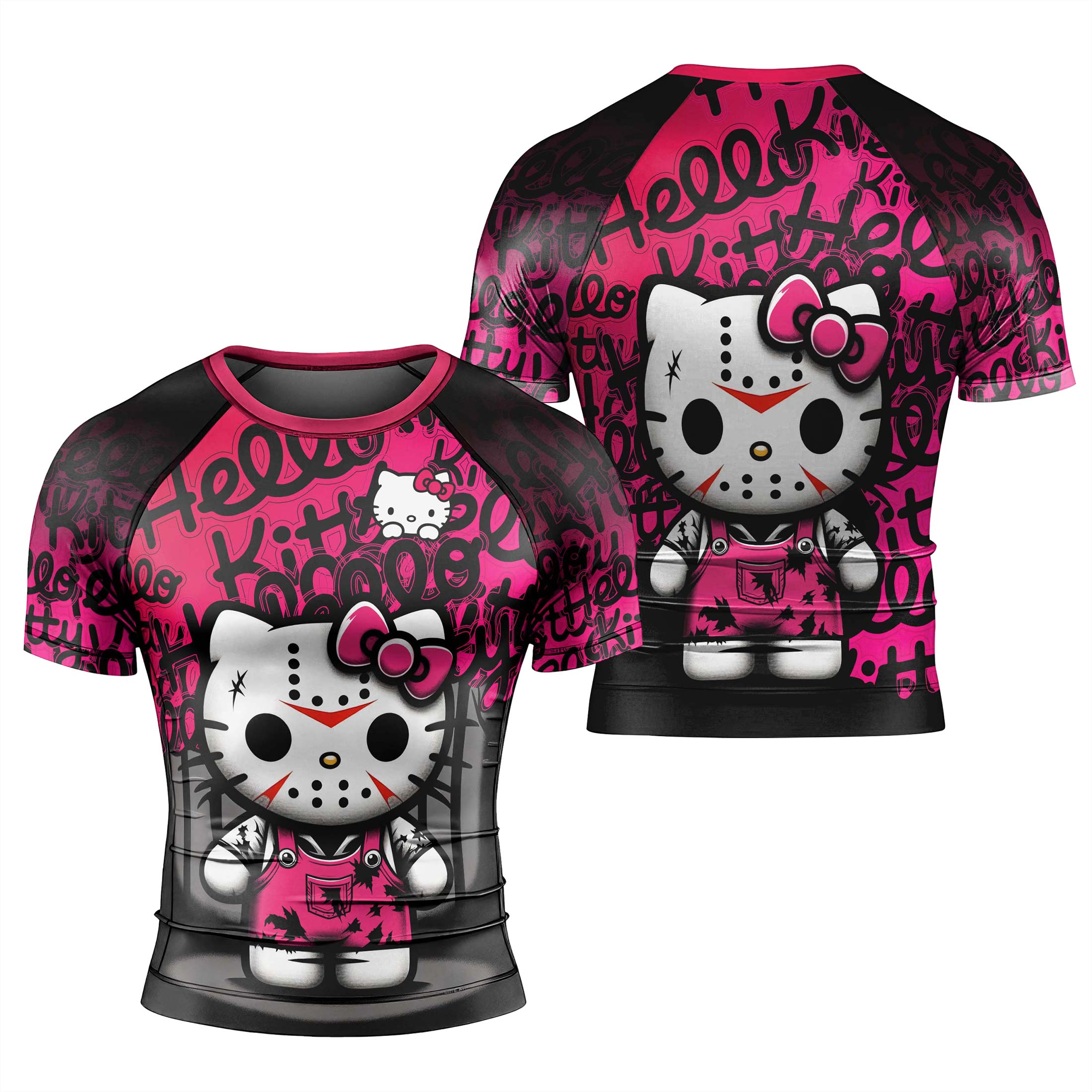 スポーツ・フィットネス Everyday Half Guard Destruction Jason H Jason Voorhees Kitty Rash Guard for MMA & Fitness