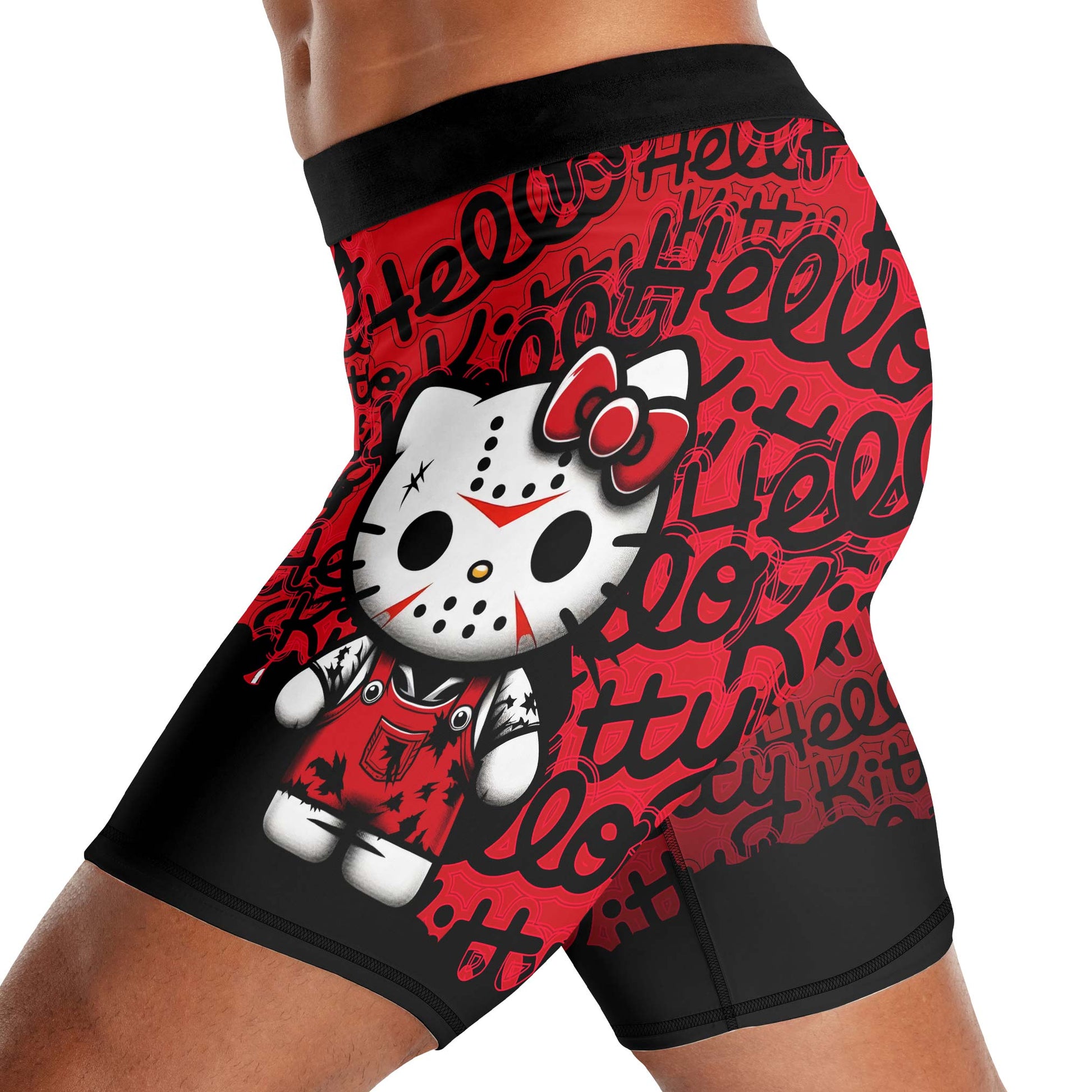 Jason Voorhees Kitty Red Compression Shorts