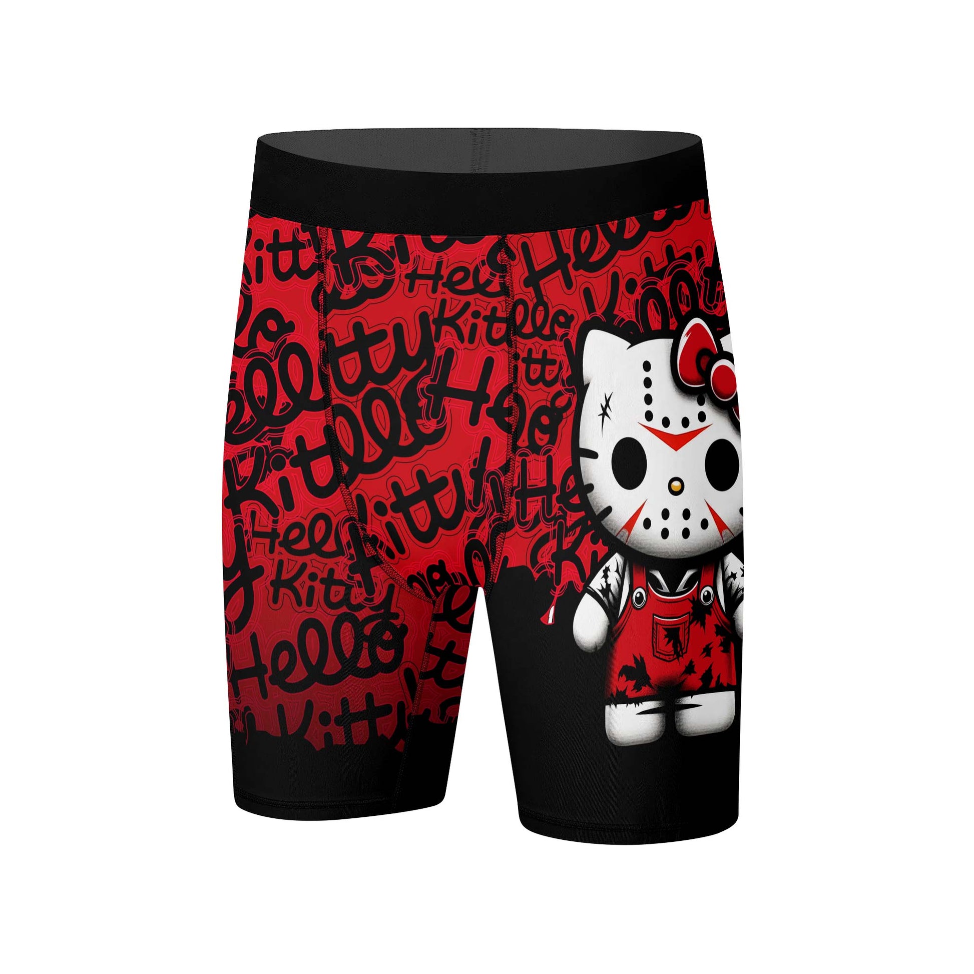 Jason Voorhees Kitty Red Compression Shorts