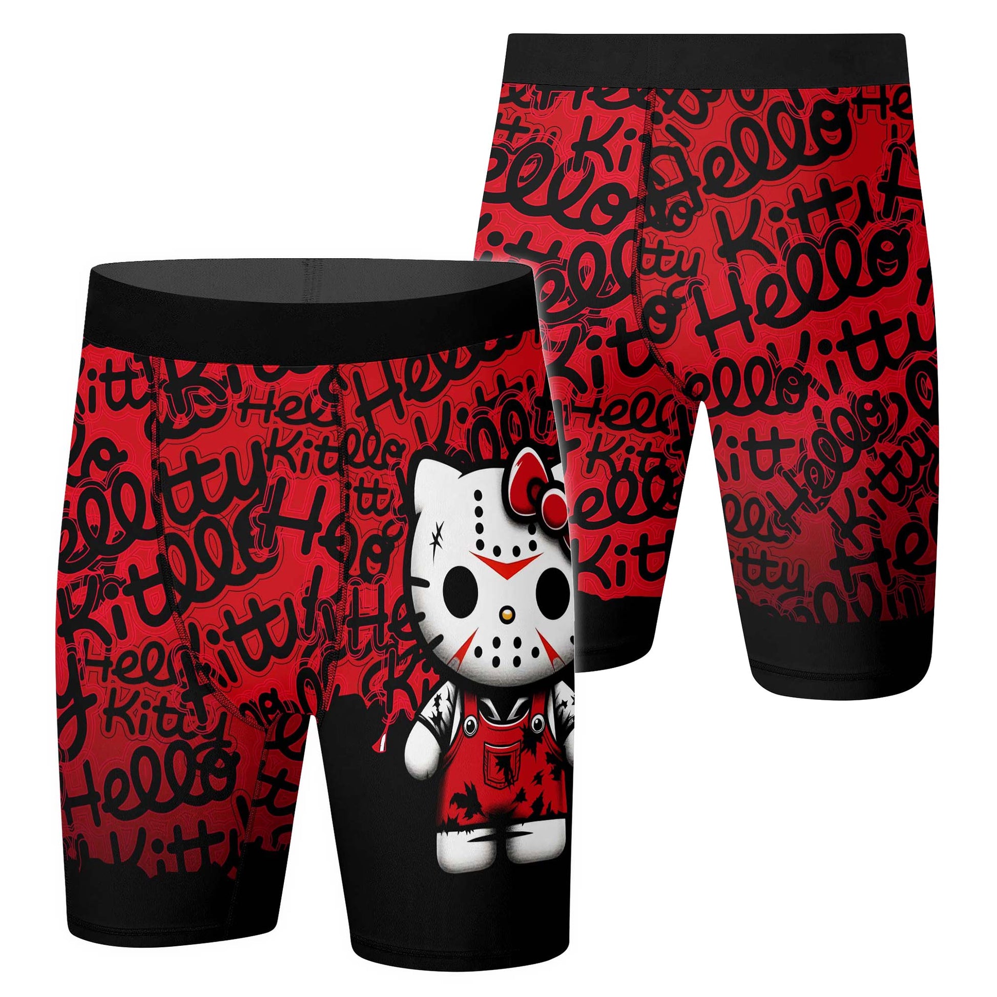 Jason Voorhees Kitty Red Compression Shorts