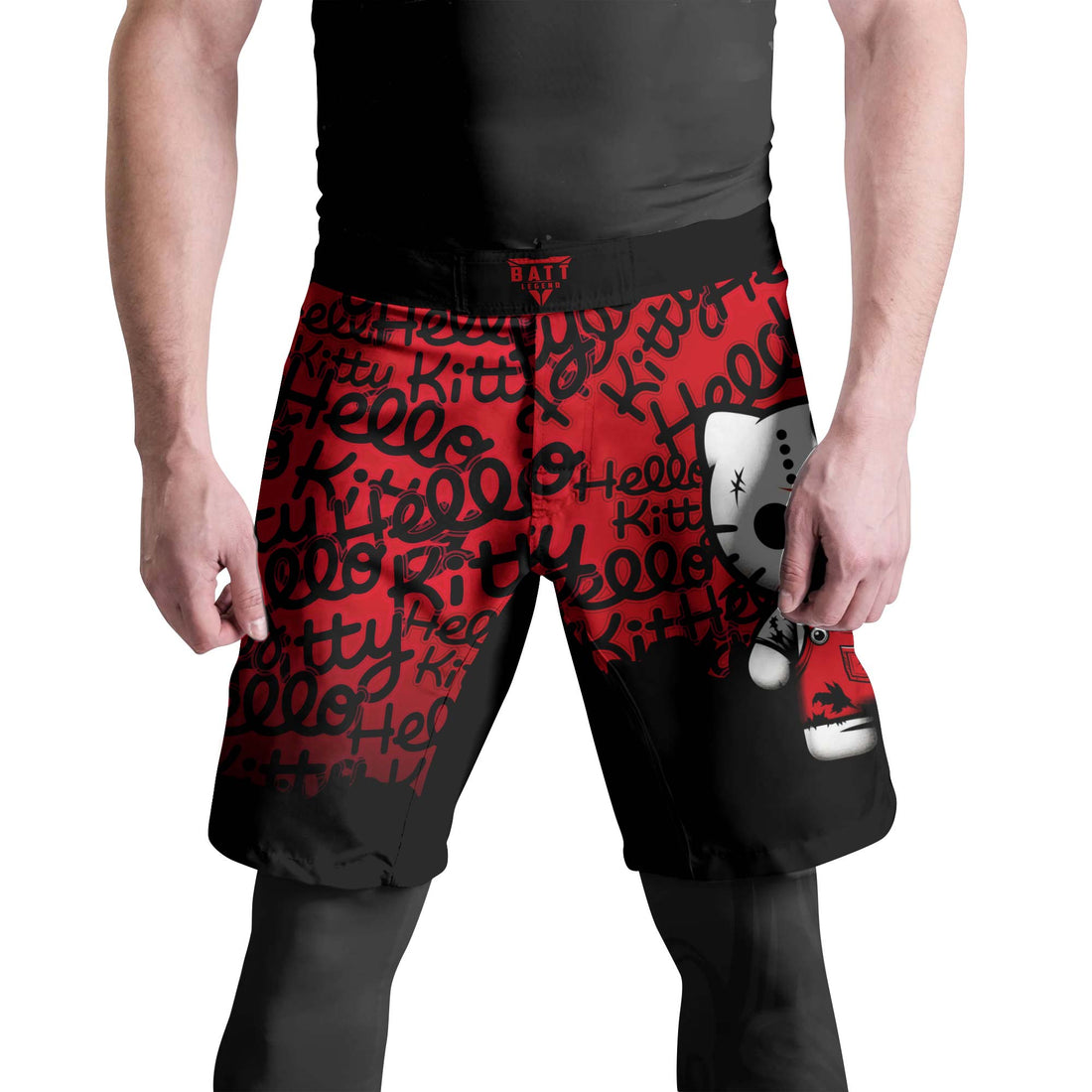 Jason Voorhees Kitty Red Fight Shorts