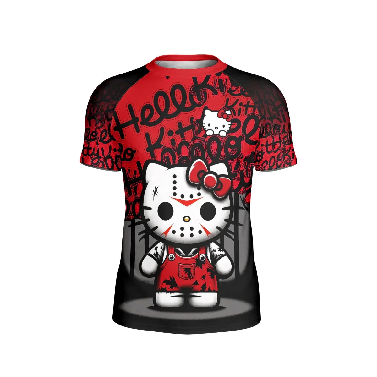 Jason Voorhees Kitty Red Kids Rash Guard